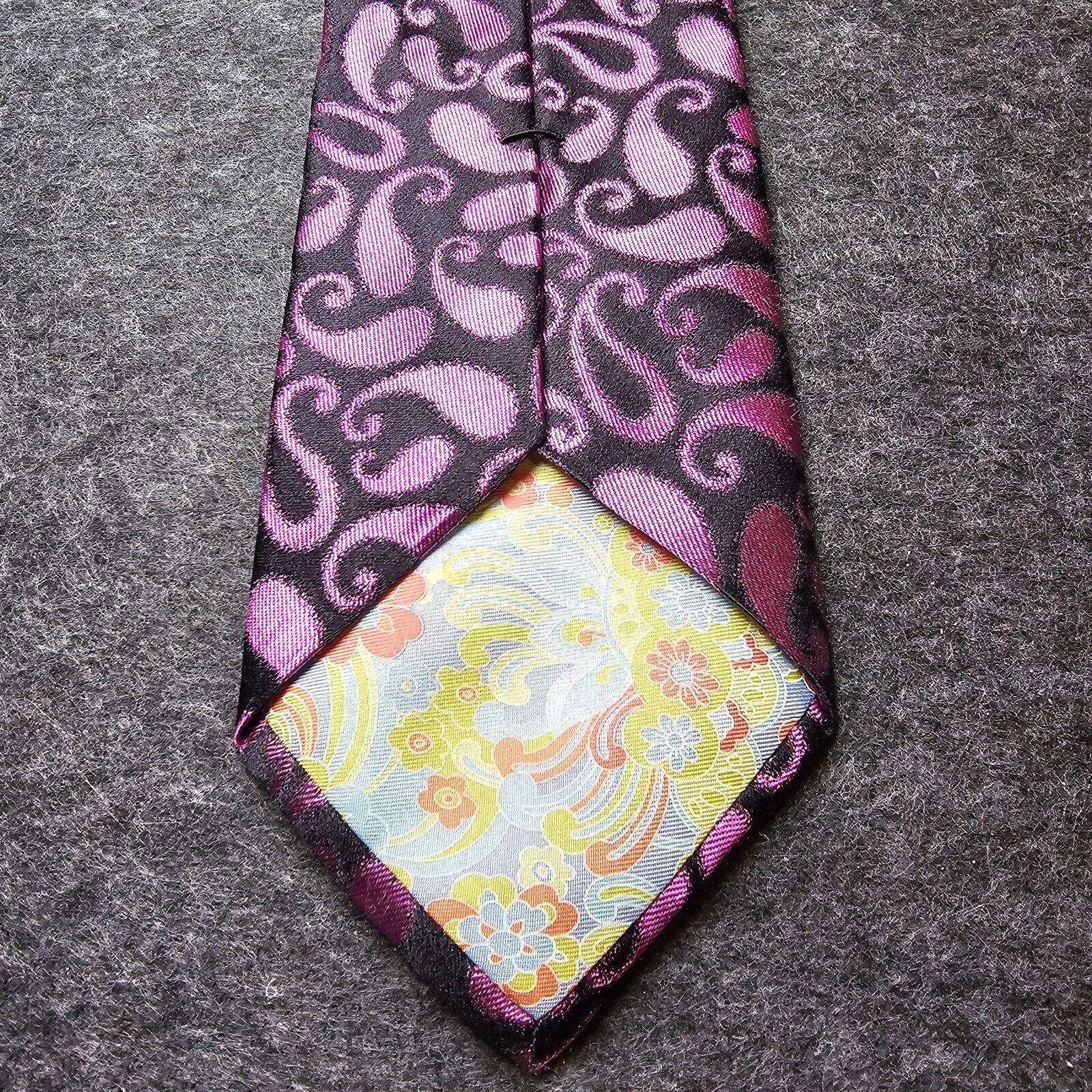 Ted Baker Ted Baker Tie Italian Silk Paisley Purple Designer London Size ONE SIZE - 11 Thumbnail