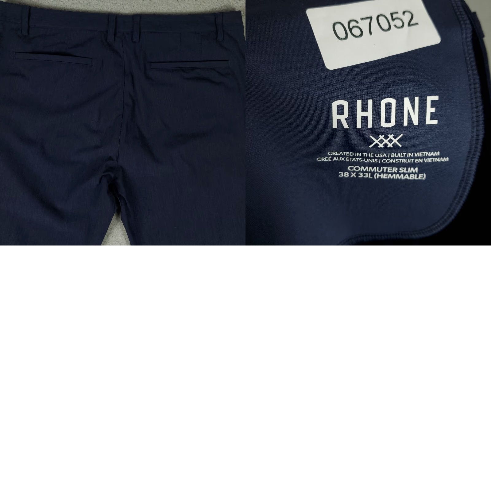 Rhone Rhone Pants Mens 38x33 Blue Chino Straight Flat Front Slim Casual Business Formal Workwear 38 Inseam 33 Size US 38 / EU 54 - 8 Thumbnail