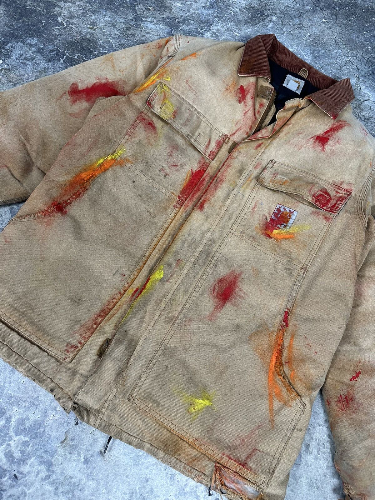 Designer × Vintage Vintage Painted Carhartt Arctic Jacket Size US M / EU 48-50 / 2 - 2 Thumbnail