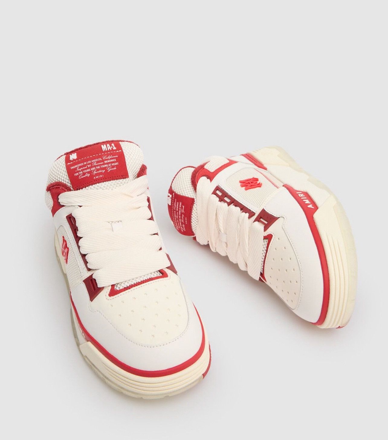Amiri Amiri MA-1 Sneakers White/Red Size US 11 / EU 44 - 2 Thumbnail