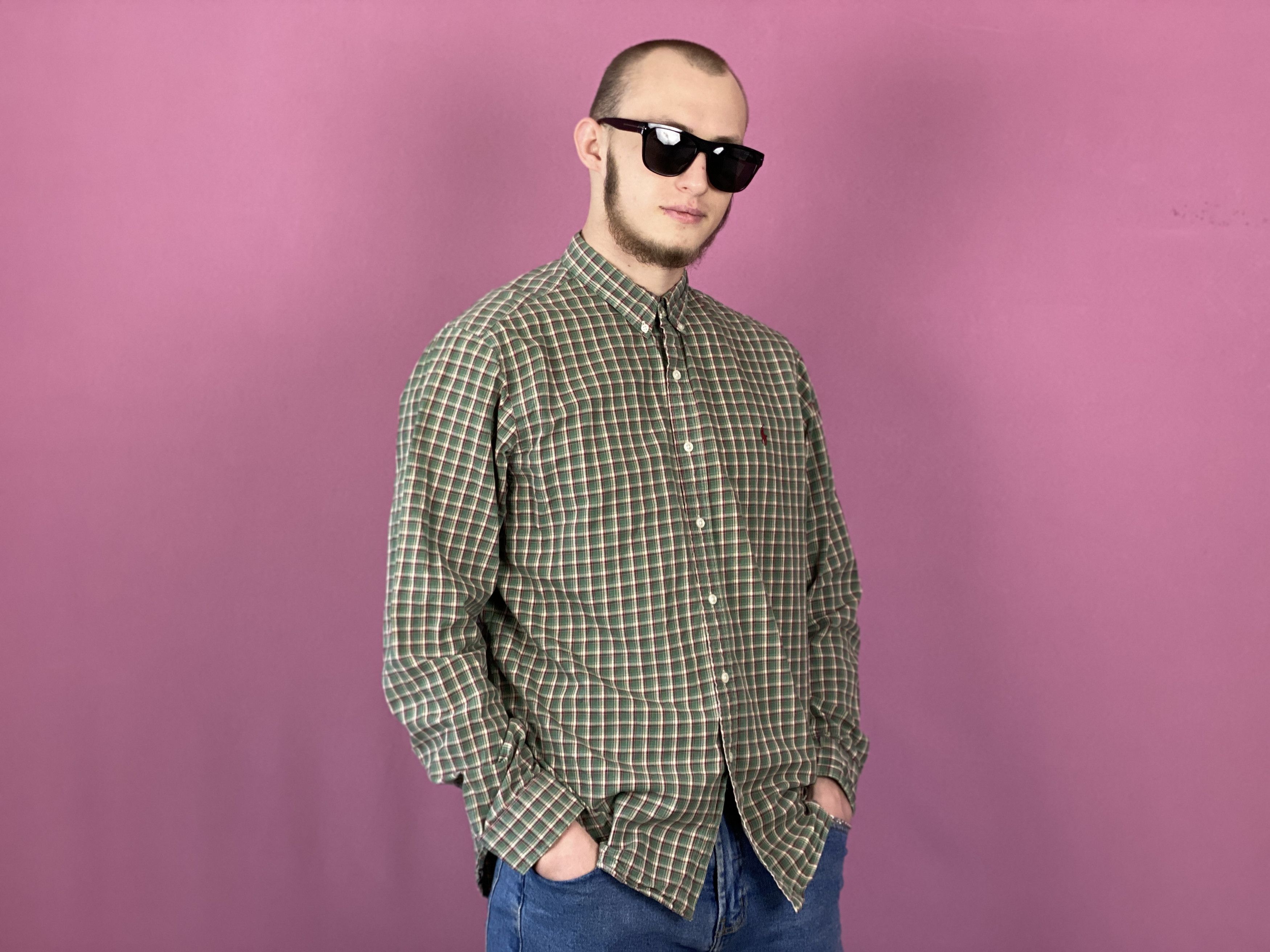 Polo Ralph Lauren × Ralph Lauren × Vintage Polo Ralph Lauren Vintage Men's Plaid Shirt - XL Size US XL / EU 56 / 4 - 5 Thumbnail