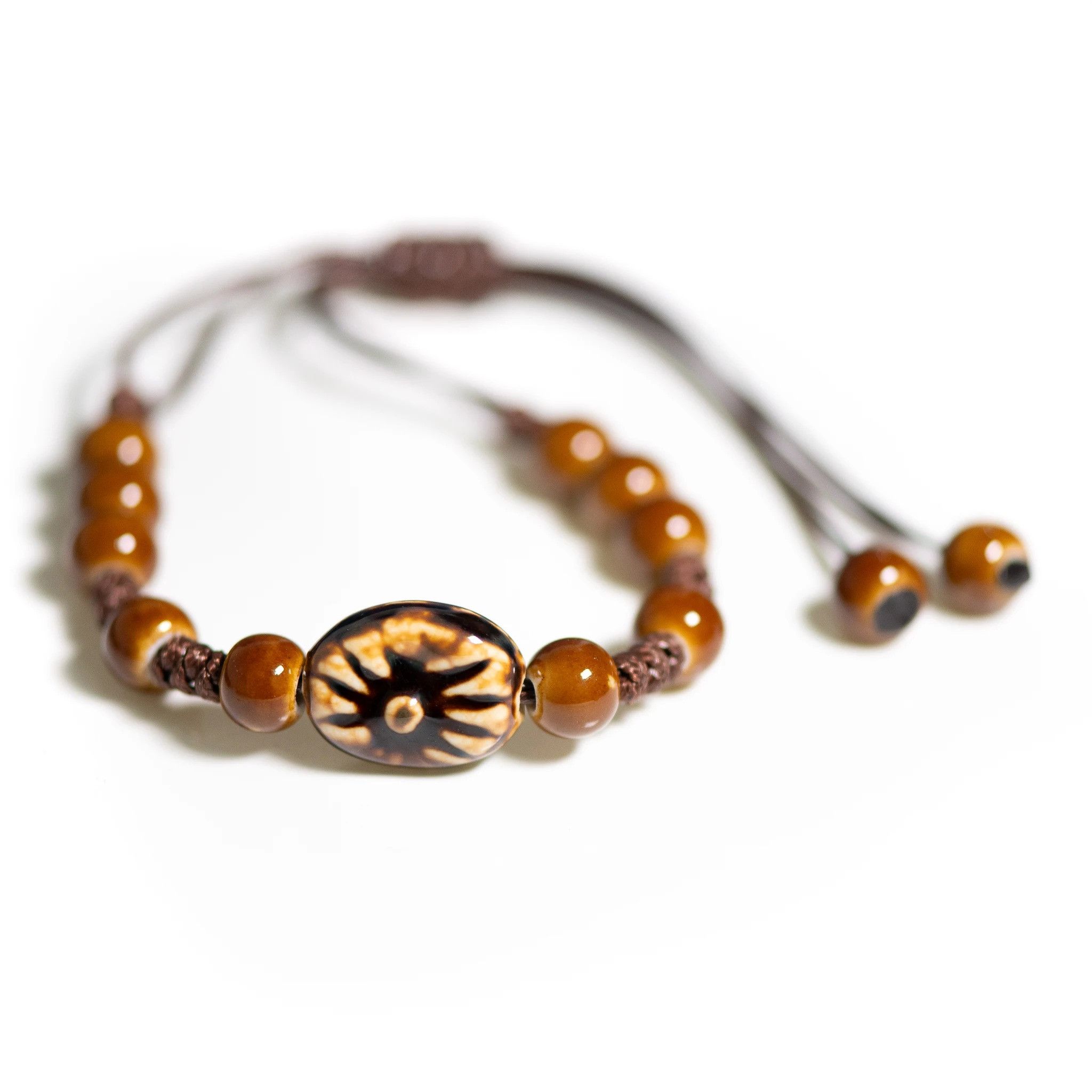 Handmade Sun Charm Ceramic Bracelet Jewelry Gift For Her Size ONE SIZE - 1 Thumbnail