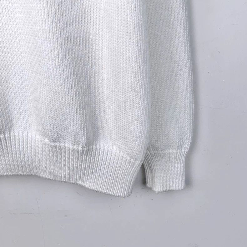 Loewe Loewe White logo lettered fleece cotton round neck long sl Size XS / US 0-2 / IT 36-38 - 4 Thumbnail
