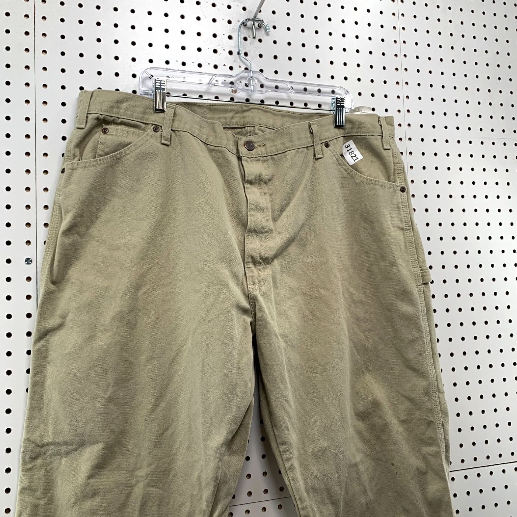 Dickies VINTAGE Dickies Carpenter Pants Mens 41X30 Beige Canvas Workwear Size US 42 / EU 58 - 7 Thumbnail