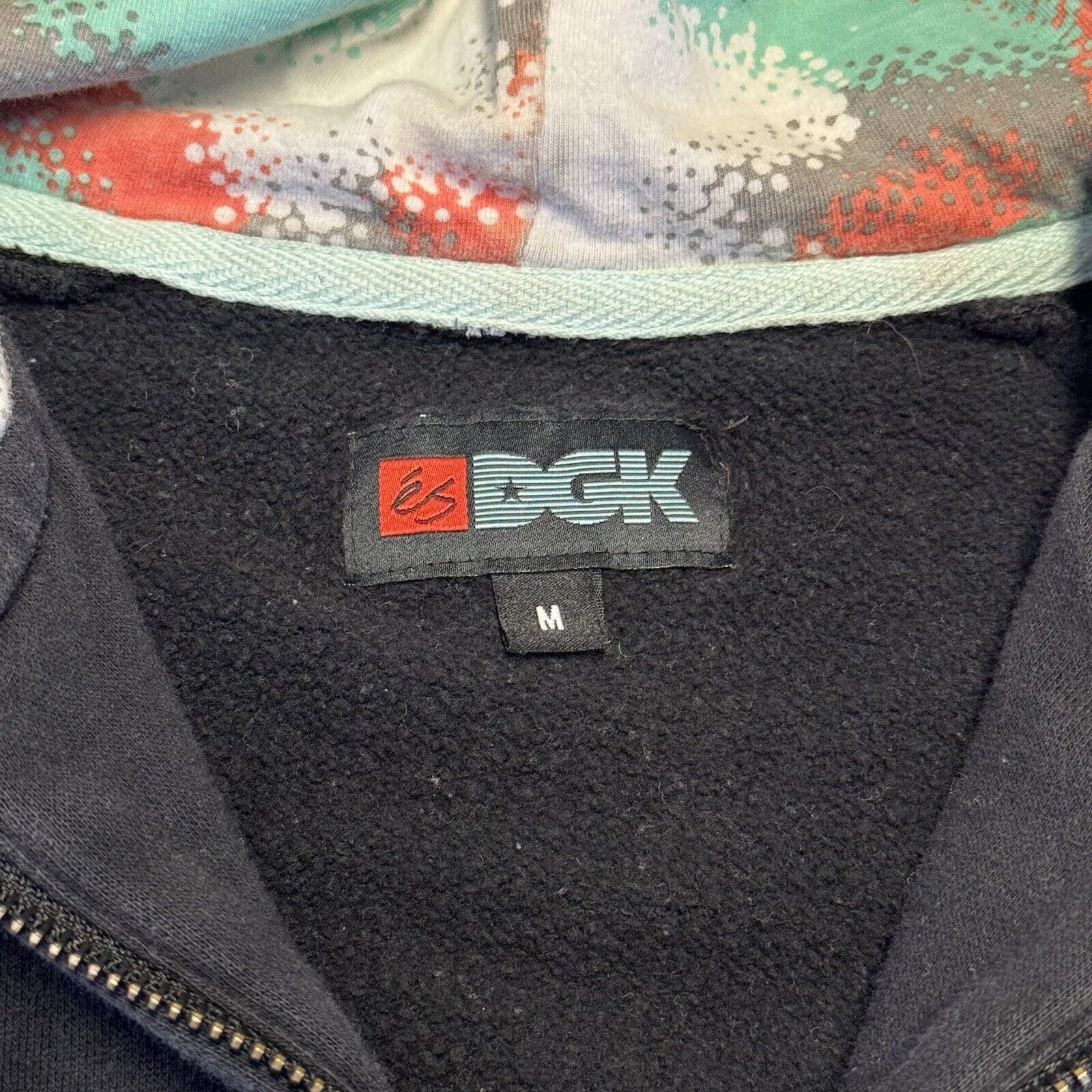 DGK × eS Es x DGK Skate Sweatshirt Mens Medium Black Full Zip Hoodie Size US M / EU 48-50 / 2 - 8 Thumbnail