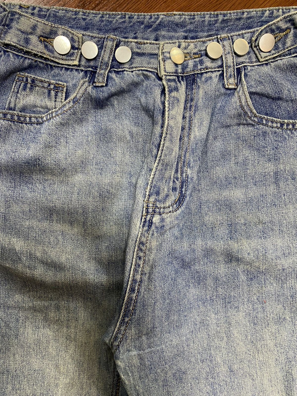 Other Vintage Japanese Blue Faded Wash Distressed Baggy Jeans Size US 28 / EU 44 - 10 Thumbnail
