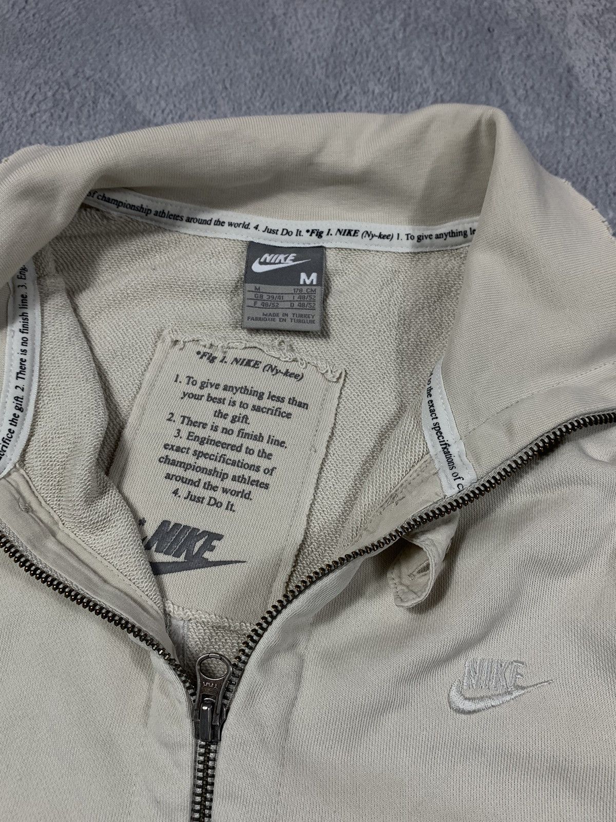 Nike × Vintage Vintage Nike zip up hoodie streetwear back logo size M Size US M / EU 48-50 / 2 - 6 Thumbnail