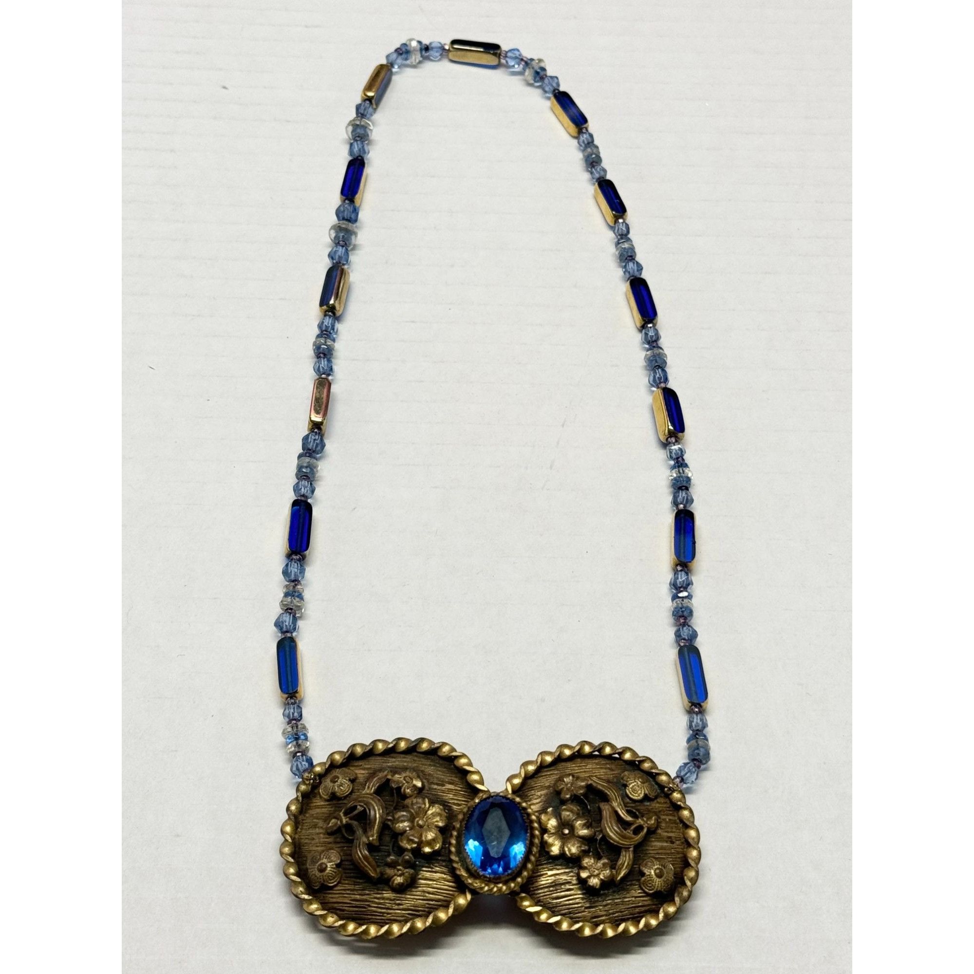 Vintage Vintage beaded glass blue necklace Size ONE SIZE - 5 Thumbnail