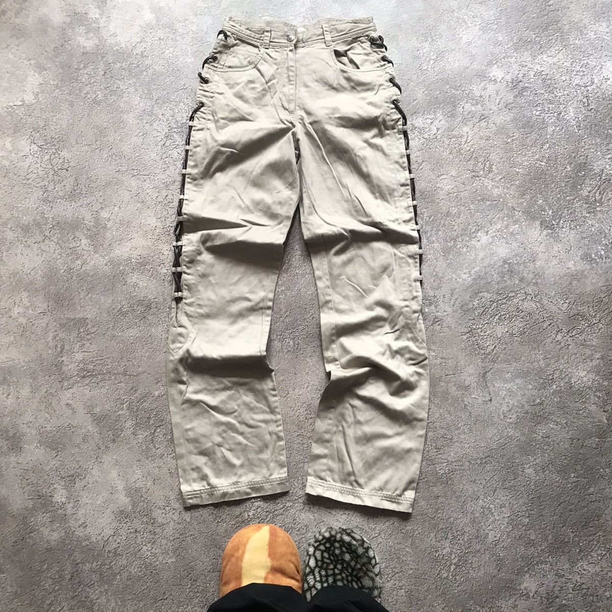 Vintage Vintage 90s Baggy Cargo Pants Distressed Workwear Grunge 25 Size 25" / US 0 / IT 36 - 2 Thumbnail