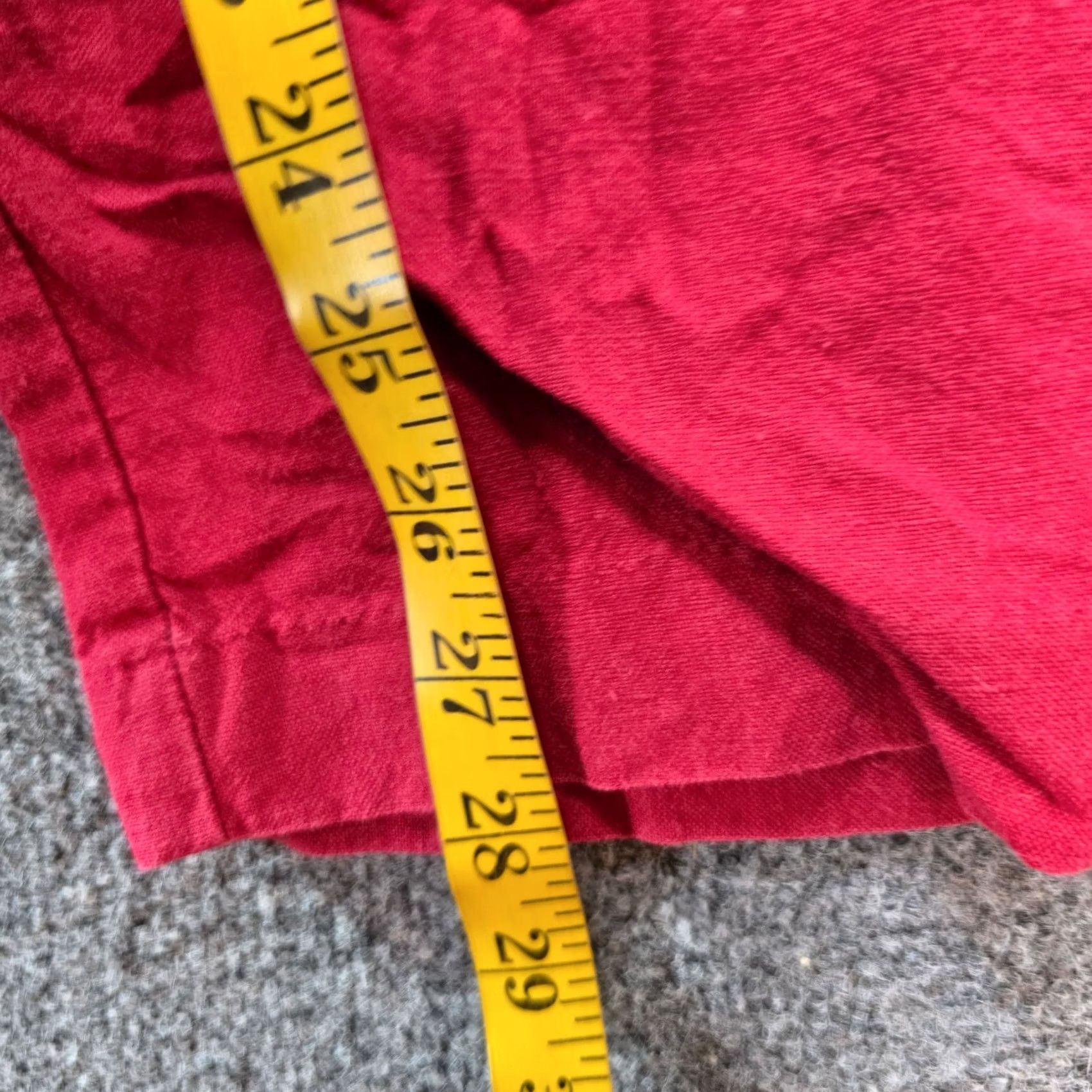 Vintage VINTAGE L.L. Bean Pants Womens 12 Red Linen Blend Tapere High Waist 90s Chino Tapered Mens? Womens Size 34" / US 12 / IT 48 - 7 Thumbnail
