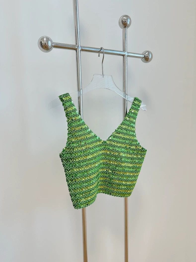 Gucci Gucci Green sequin vest Size XS / US 0-2 / IT 36-38 - 2 Thumbnail