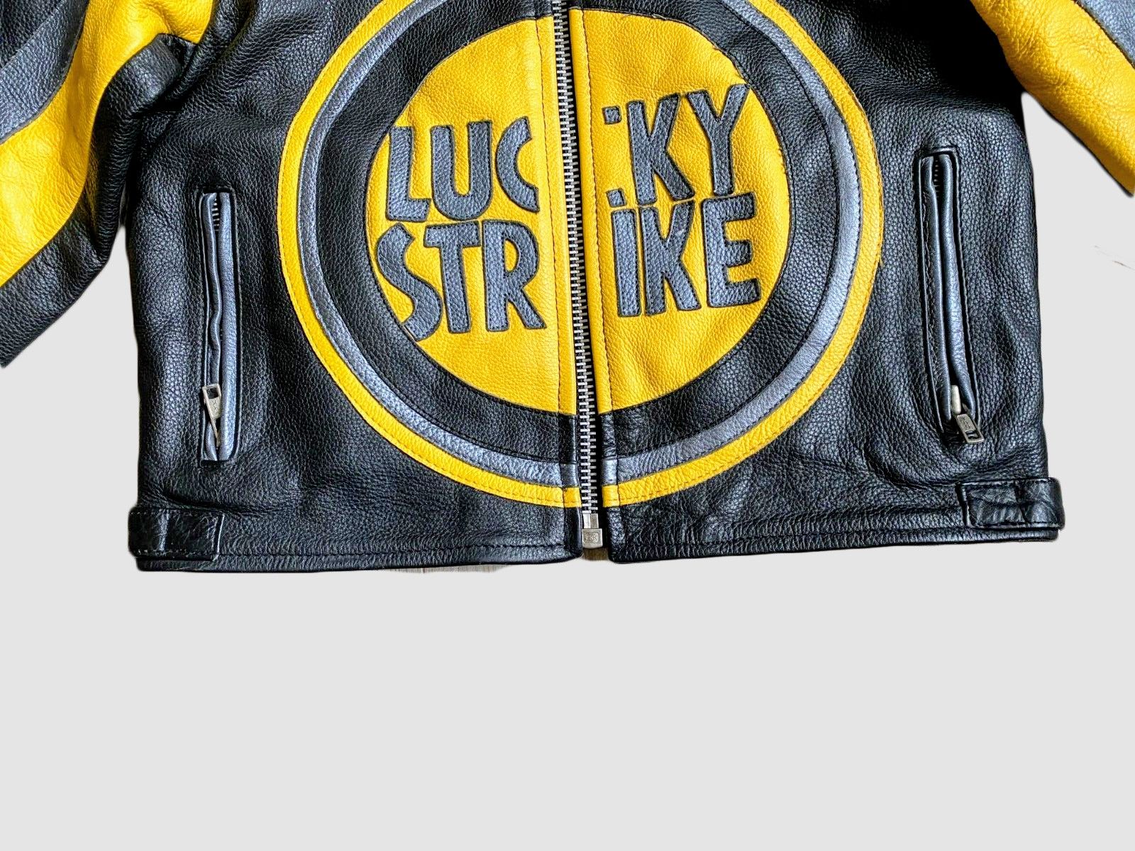 Genuine Leather 🔥 🔥 Lucky strike Racing Leather Jacket Streetwear Size US XS / EU 42 / 0 - 3 Thumbnail