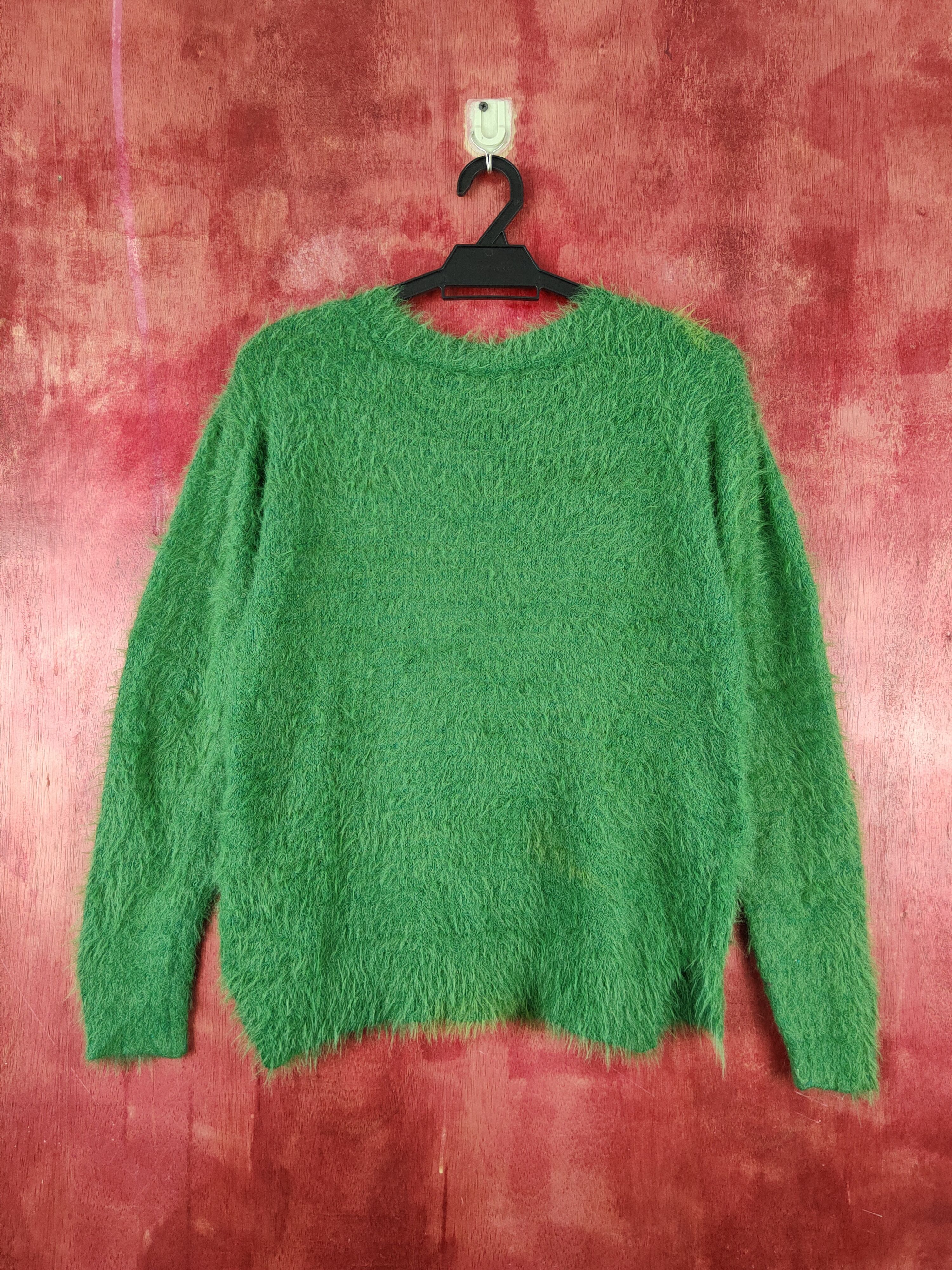 Japanese Brand × Vintage Vintage Khalita Green Fur Mohair Knitwear Size L / US 10 / IT 46 - 7 Thumbnail
