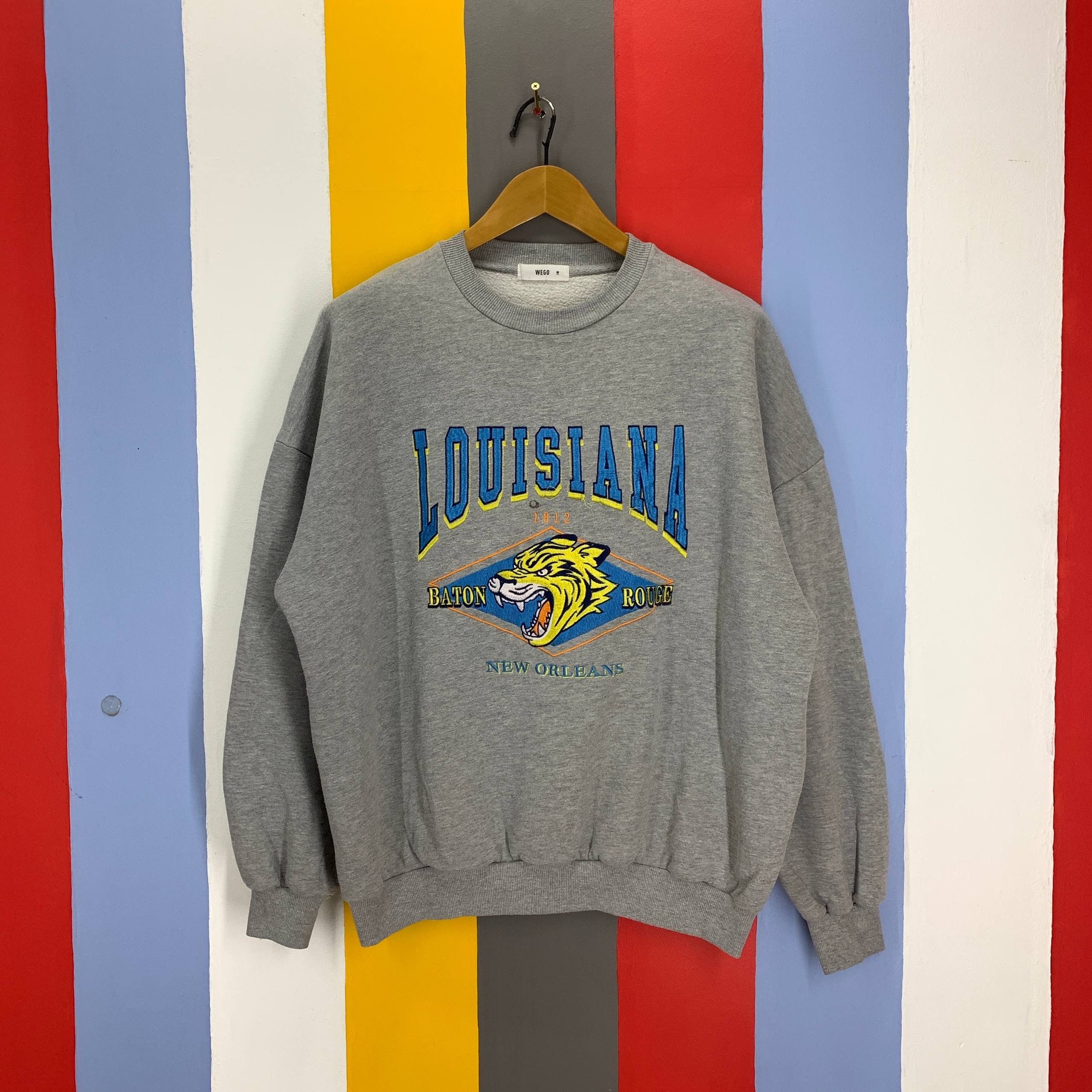 Japanese Brand LOUISIANA by WEGO Oversized Sweatshirt #2591/W Size US M / EU 48-50 / 2 - 1 Thumbnail