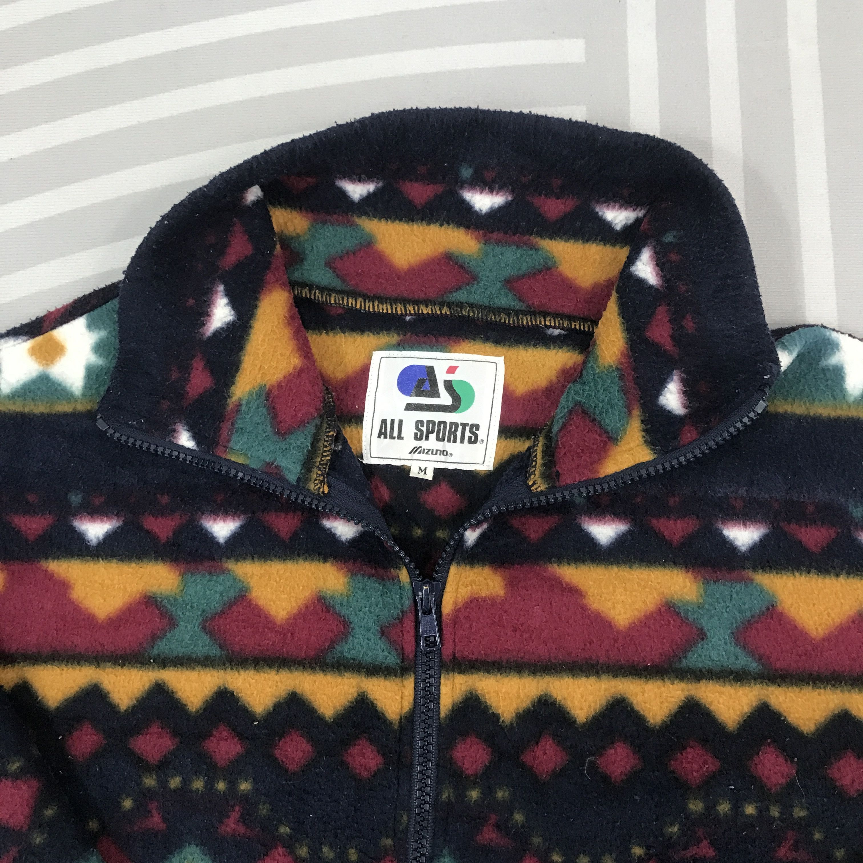 Mizuno × Vintage Mizuno Allsports Navajo design zipper Jacket Size US M / EU 48-50 / 2 - 8 Thumbnail