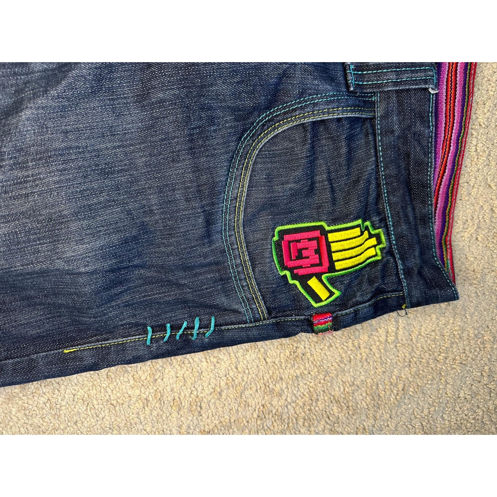 Other Miskeen Originals Embroidered Straight Denim Jeans Blue 38 Size US 38 / EU 54 - 5 Thumbnail