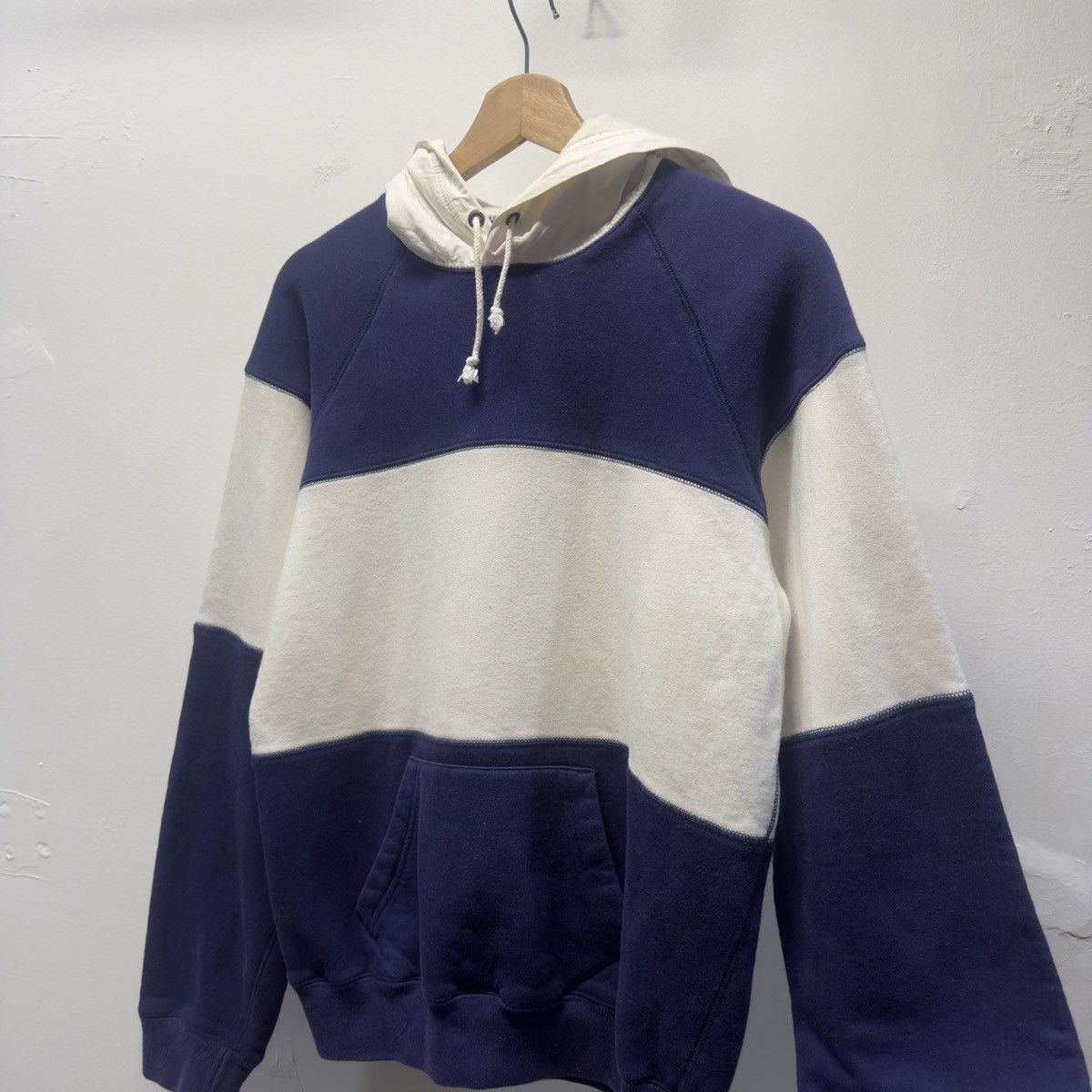Polo Ralph Lauren 90s Polo Ralph Lauren White Navy Hoodie RRL ERL Chrome Size US M / EU 48-50 / 2 - 4 Thumbnail