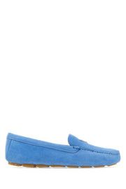 Prada Suede Loafers with Triangle Logo Size US 9 / IT 39 - 1 Thumbnail