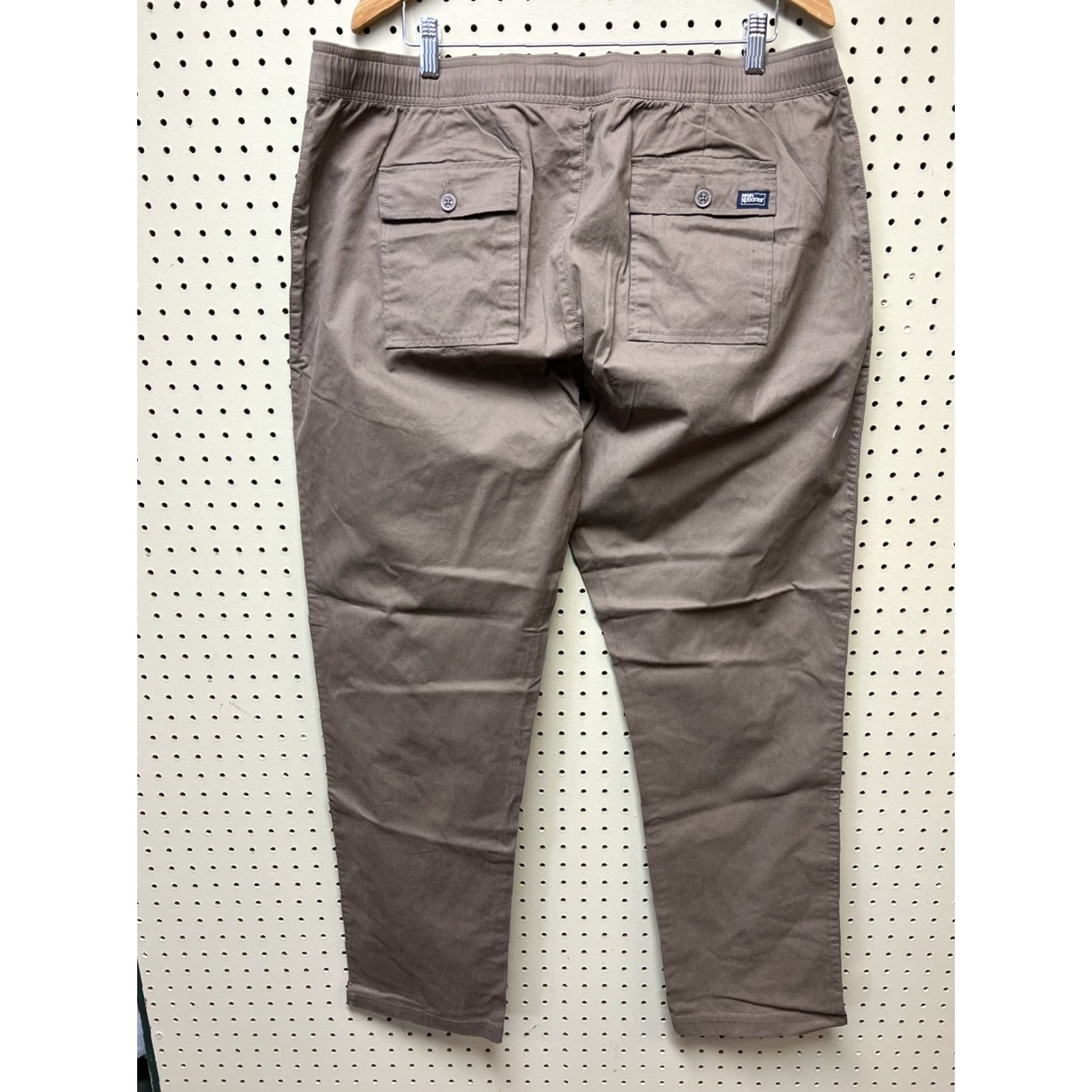 Reyn Spooner Reyn Spooner Pants Men’s 2XL NEW Solid Beach Twill Chino Brown Drawstring Size US 39 - 2 Thumbnail