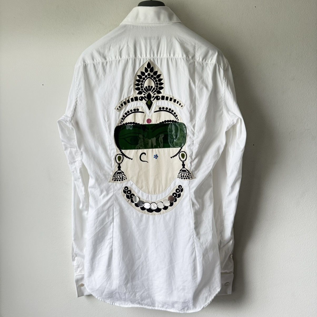 Miu Miu Miu Miu SS2005 White Shiva Embellished Shirt Size US S / EU 44-46 / 1 - 1 Thumbnail