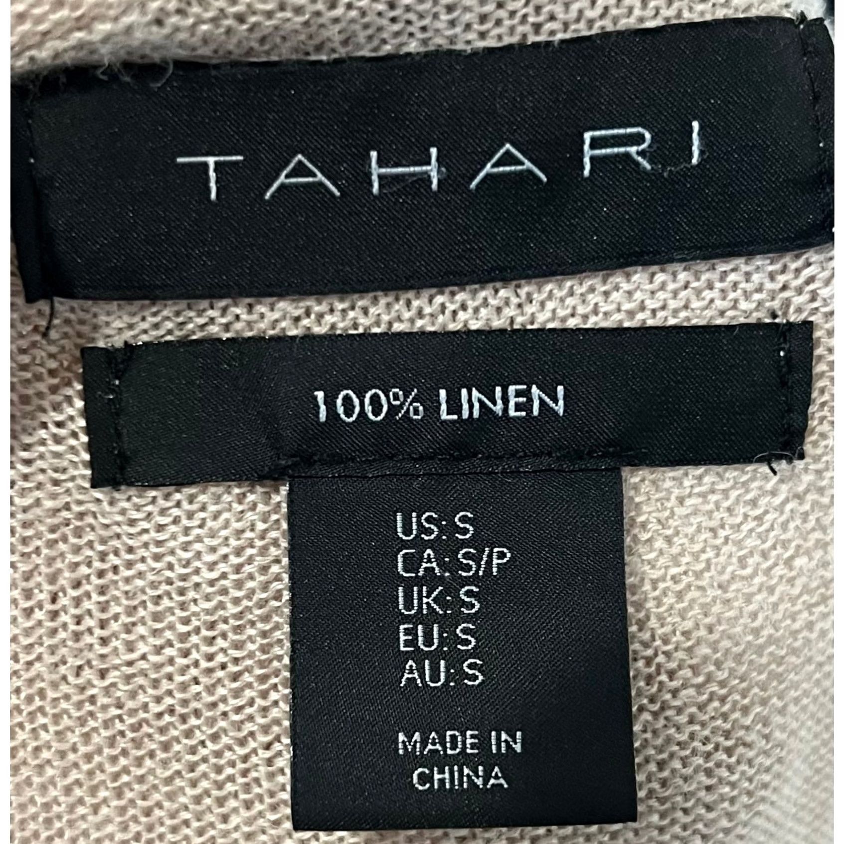 Vintage VINTAGE Tahari Hooded Sweater Womens S Beige Long Sleeve 100% Linen Pullover Hoodie S Beige Pullover Hoodie Women’s Size S / US 4 / IT 40 - 6 Thumbnail