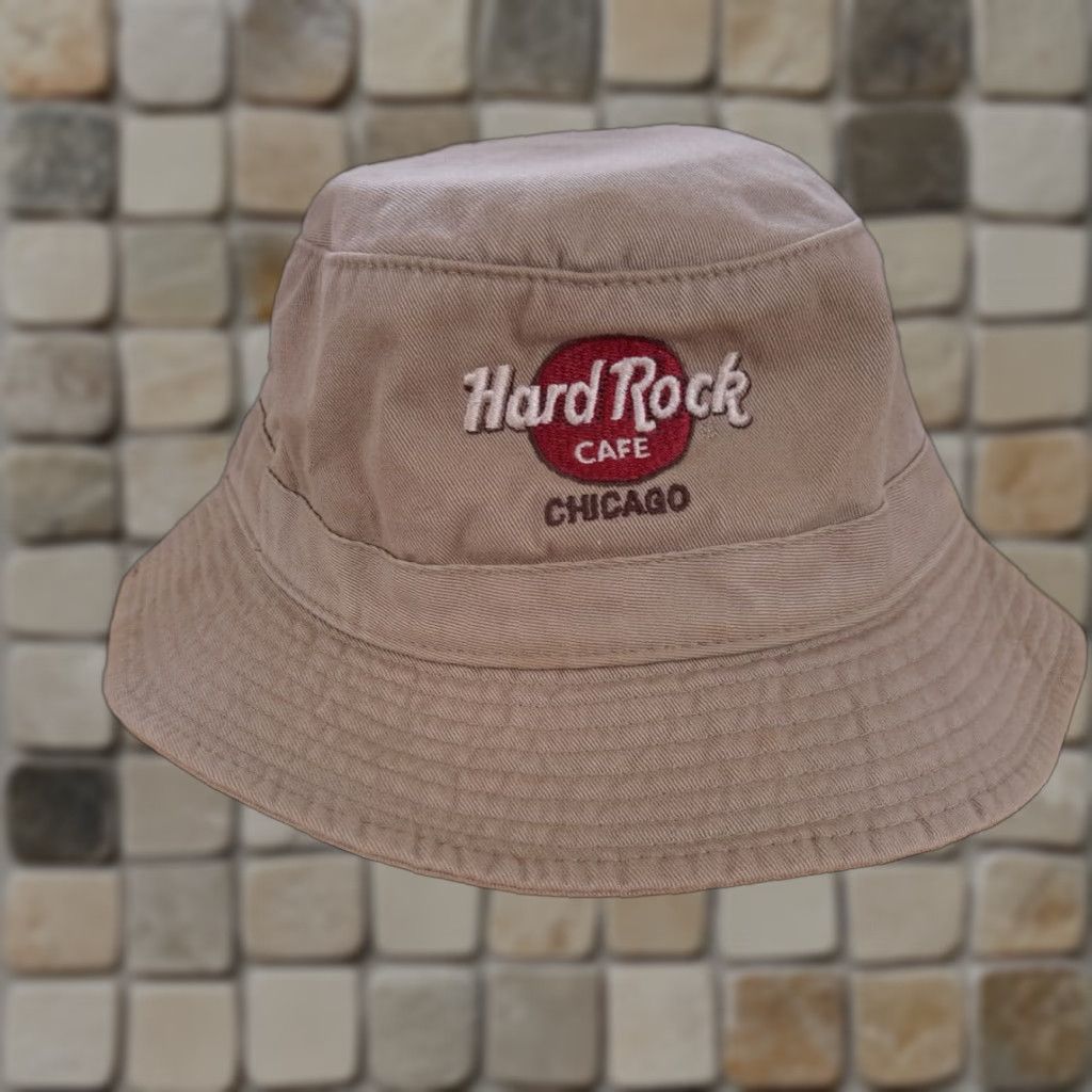 Hard Rock Cafe Hard Rock Cafe Hat Chicago Fishing Baseball Cap S Khaki Beige Cotton Men Small Storebrand? Size ONE SIZE - 1 Thumbnail