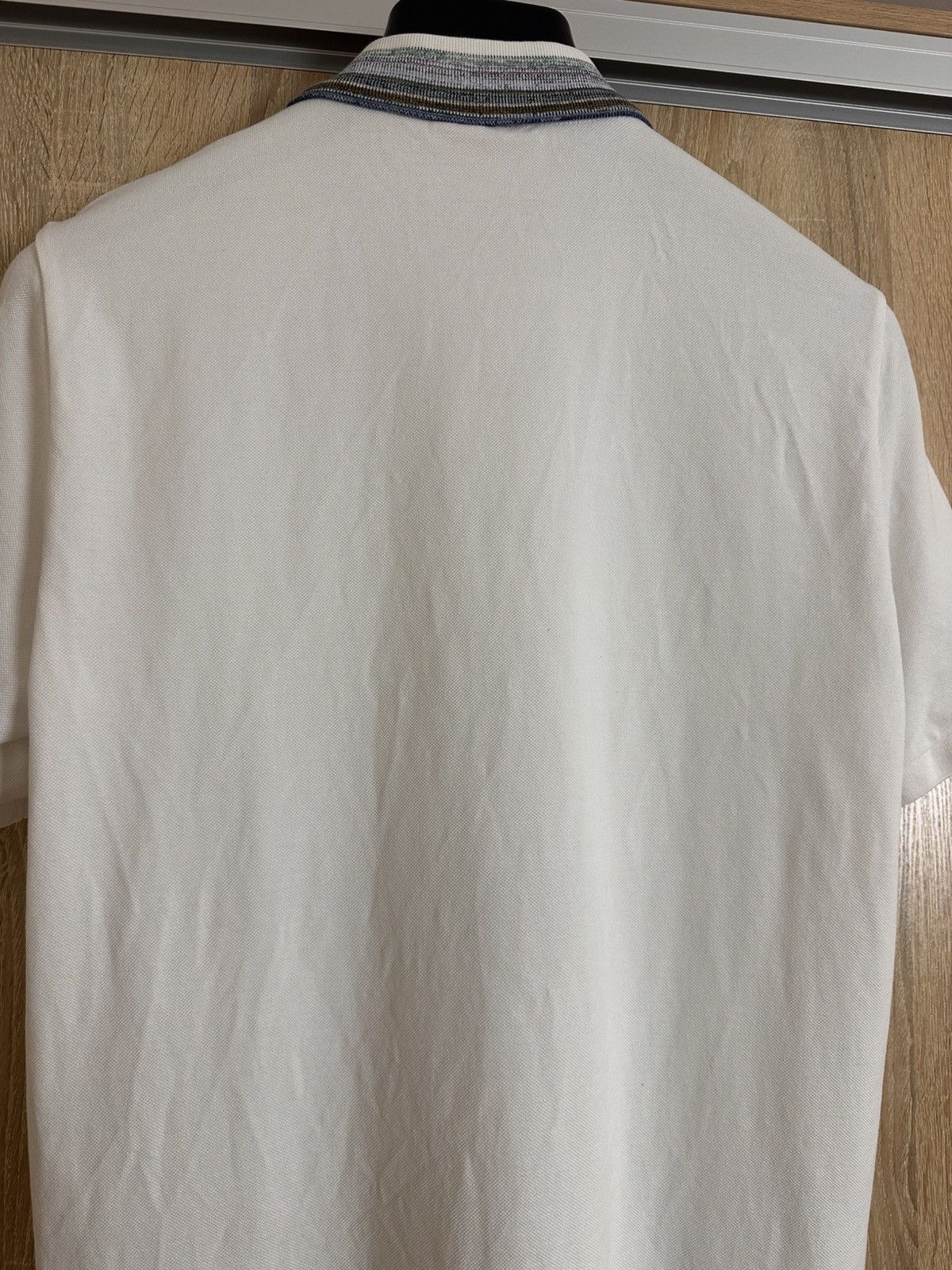 Missoni 🔥 Missoni White Space Dyed Polo Logo T Shirt Cotton Size US L / EU 52-54 / 3 - 6 Thumbnail