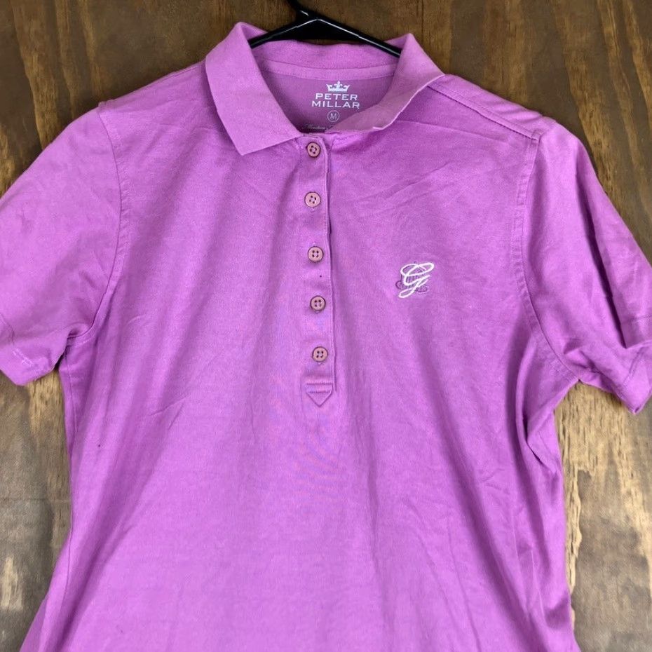 Peter Millar Peter Millar Womens Shirt Purple Crown Polo Short Sleeve Medium Casual Workwear Glance: Preppy, Athletic, Normcore Women’s Polo Size M / US 6-8 / IT 42-44 - 2 Thumbnail