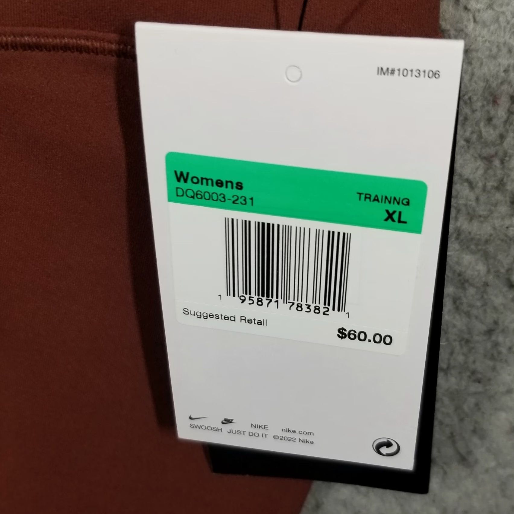 Nike Nike Womens Biker Shorts XL Brown Dri-FIT 8-Inch Inseam Activewear Size 40" / US 18 - 3 Thumbnail