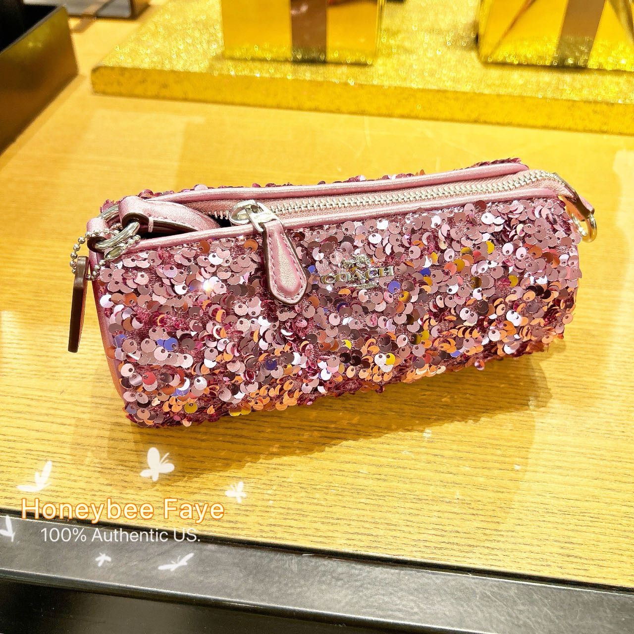 image of Coach Nolita Barrel Bag Cq589 in Silver/Lilac, Women's