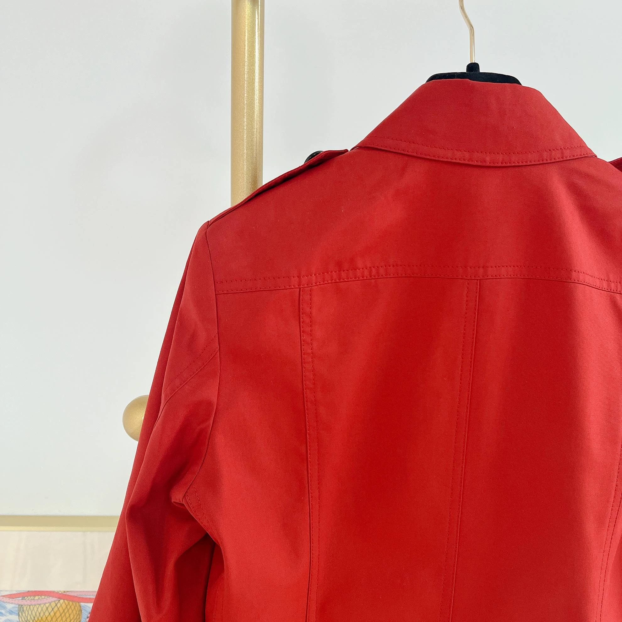 Burberry Burberry Red Short Double Breasted Jacket 36 2646 Size XS / US 0-2 / IT 36-38 - 6 Thumbnail