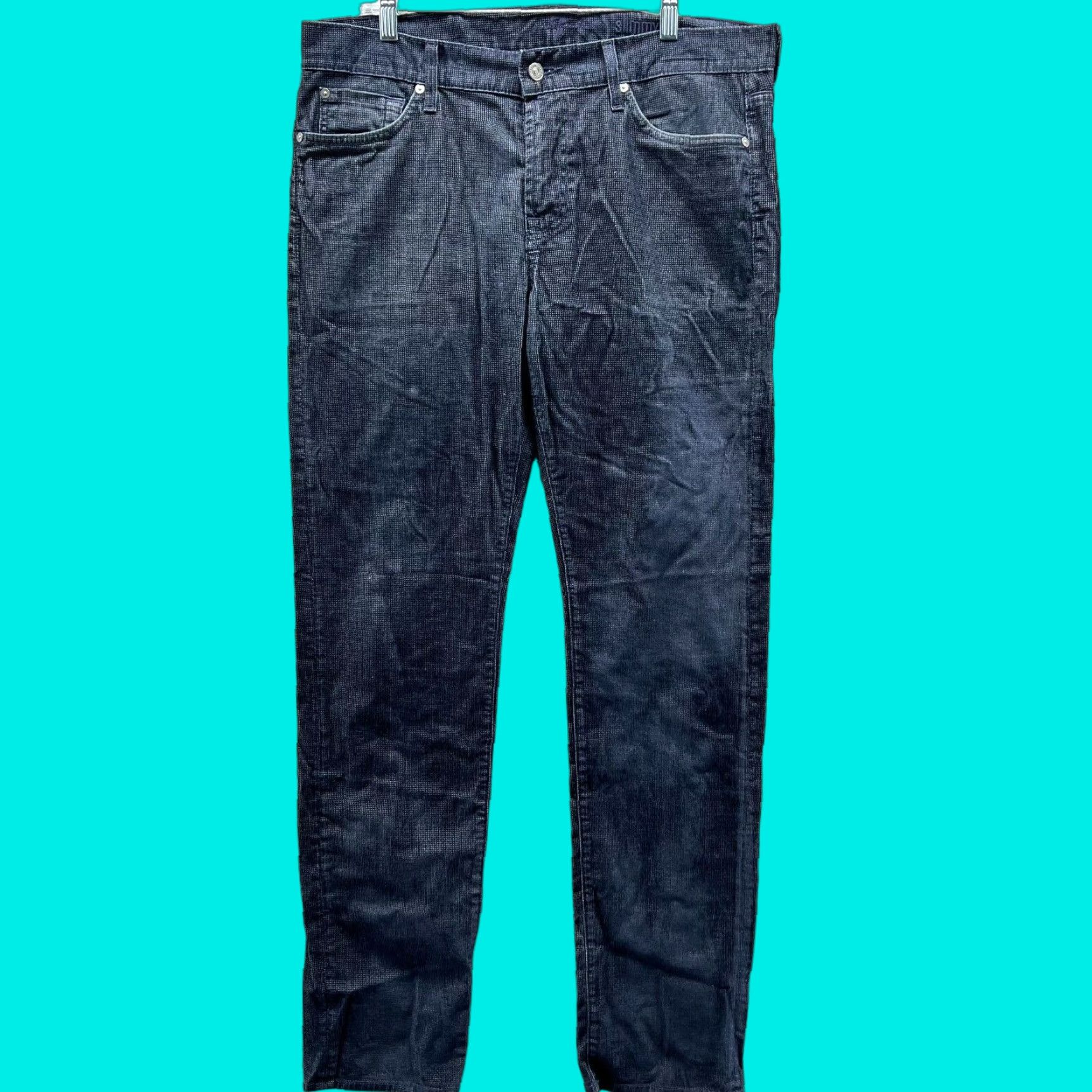 7 For All Mankind VINTAGE 7 For All Mankind Jeans Men 34 Blue Denim Slim Straight 5-Pocket Design Cotton Mercer Indigo Mid Rise Shirt? Size US 34 / EU 50 - 1 Thumbnail