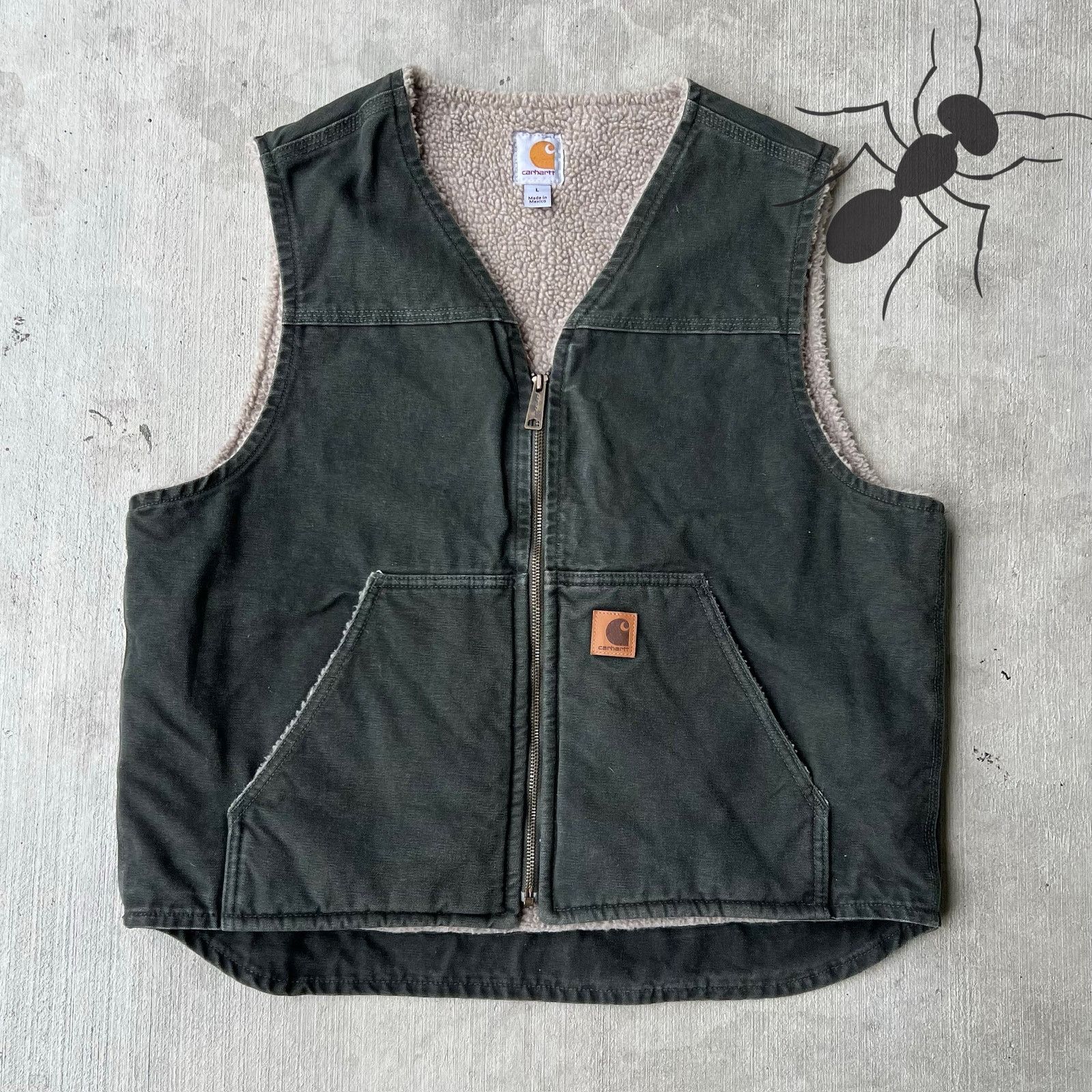Carhartt × Vintage Carhartt V26 MOS green work wear vest Size US L / EU 52-54 / 3 - 1 Thumbnail