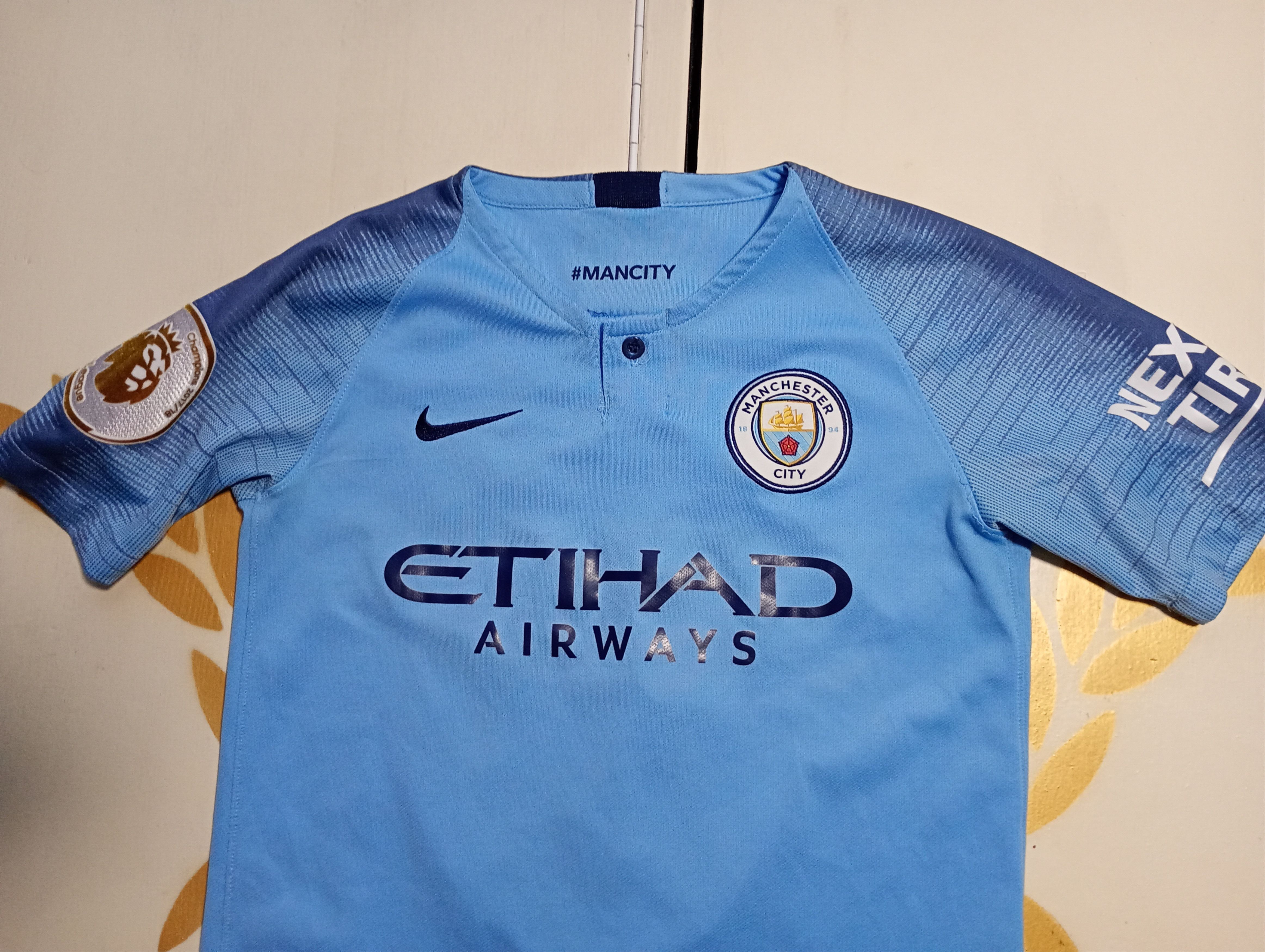 Nike Nike Man City Jersey 10 Kun Aguero 2018-2019 kids size M Size US XXS / EU 40 - 2 Thumbnail