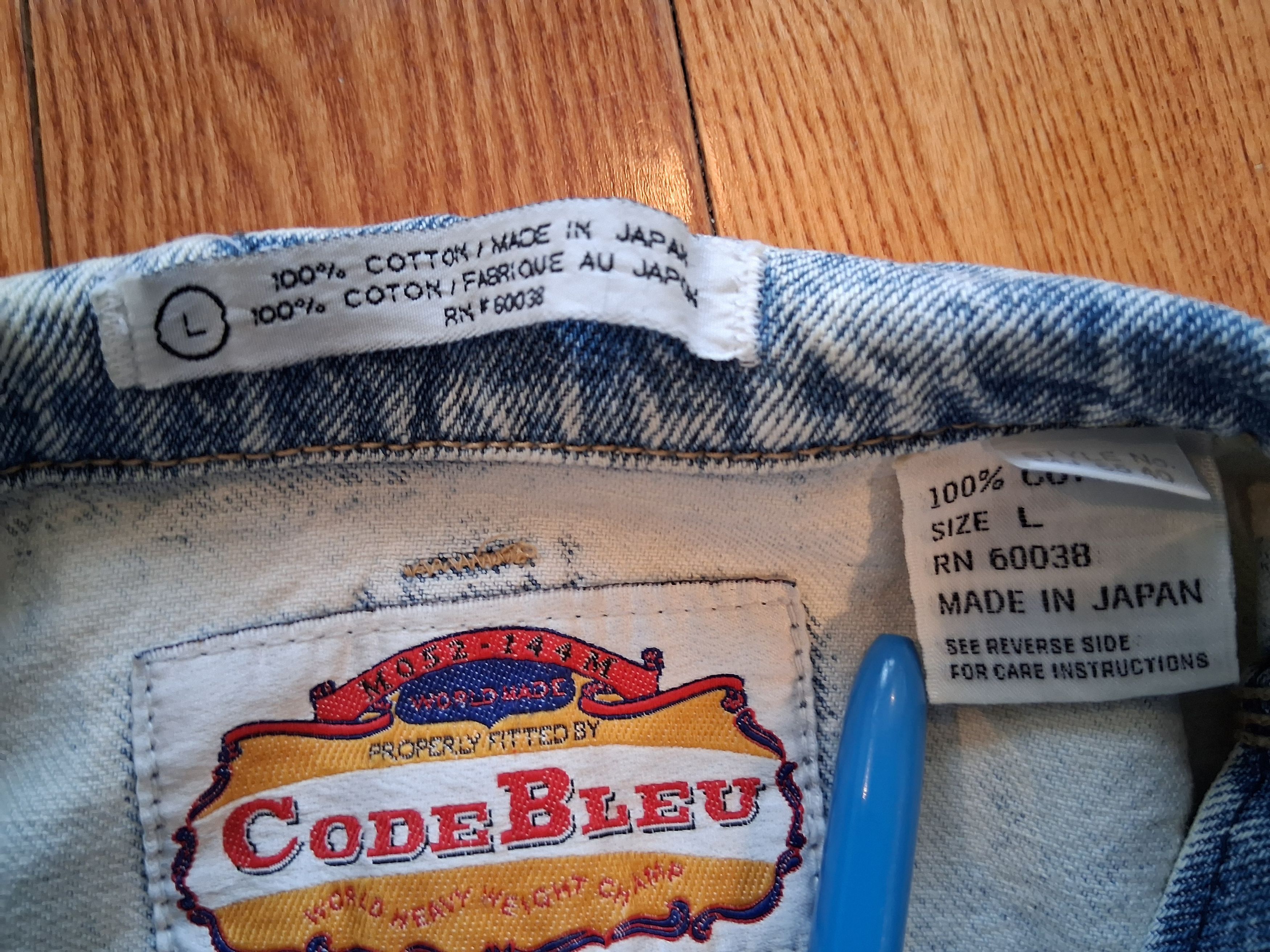 Other Vintage Japanese Denim Code Bleu Denim Trucker Jasket 1980's Size US L / EU 52-54 / 3 - 6 Thumbnail