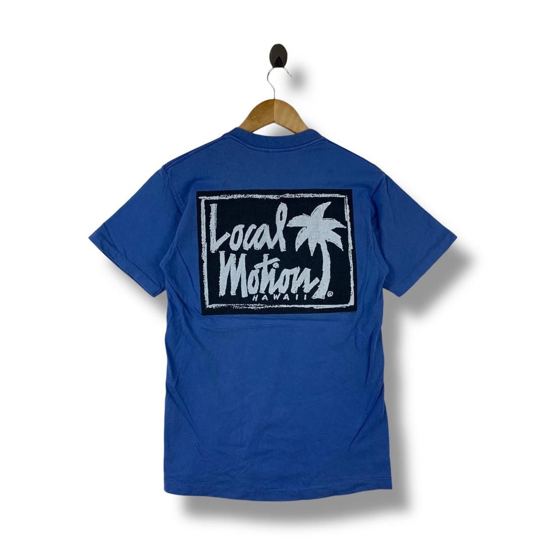 Vintage Vintage 90s LOCAL MOTION big logo back hit Surfing tee Size US S / EU 44-46 / 1 - 1 Thumbnail