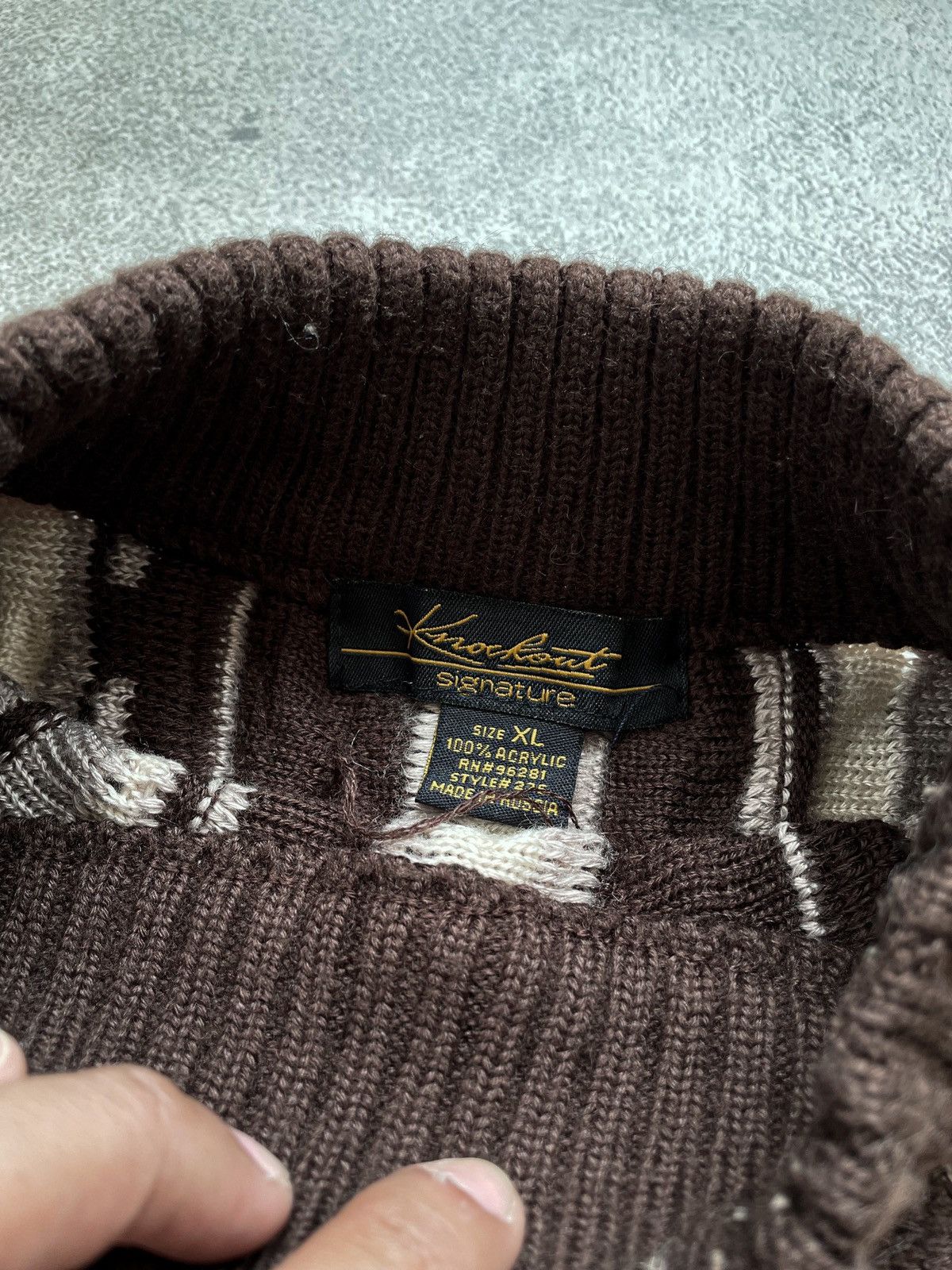 Vintage Vintage Rusia Knockout Signature 3D Cable Knit Sweater Size US XL / EU 56 / 4 - 9 Thumbnail