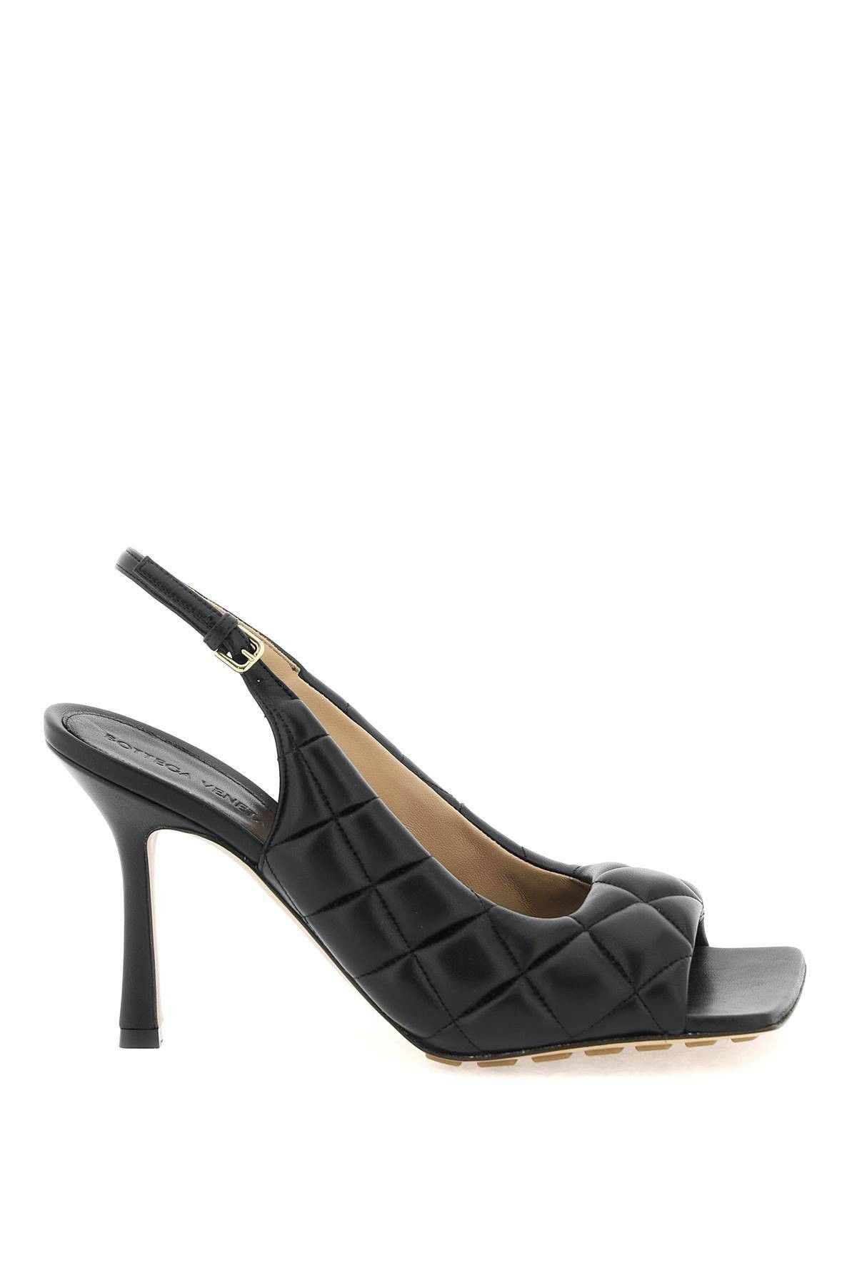 image of Bottega Veneta Padded Slingback Sandals Size Eu 38 For Women in Black