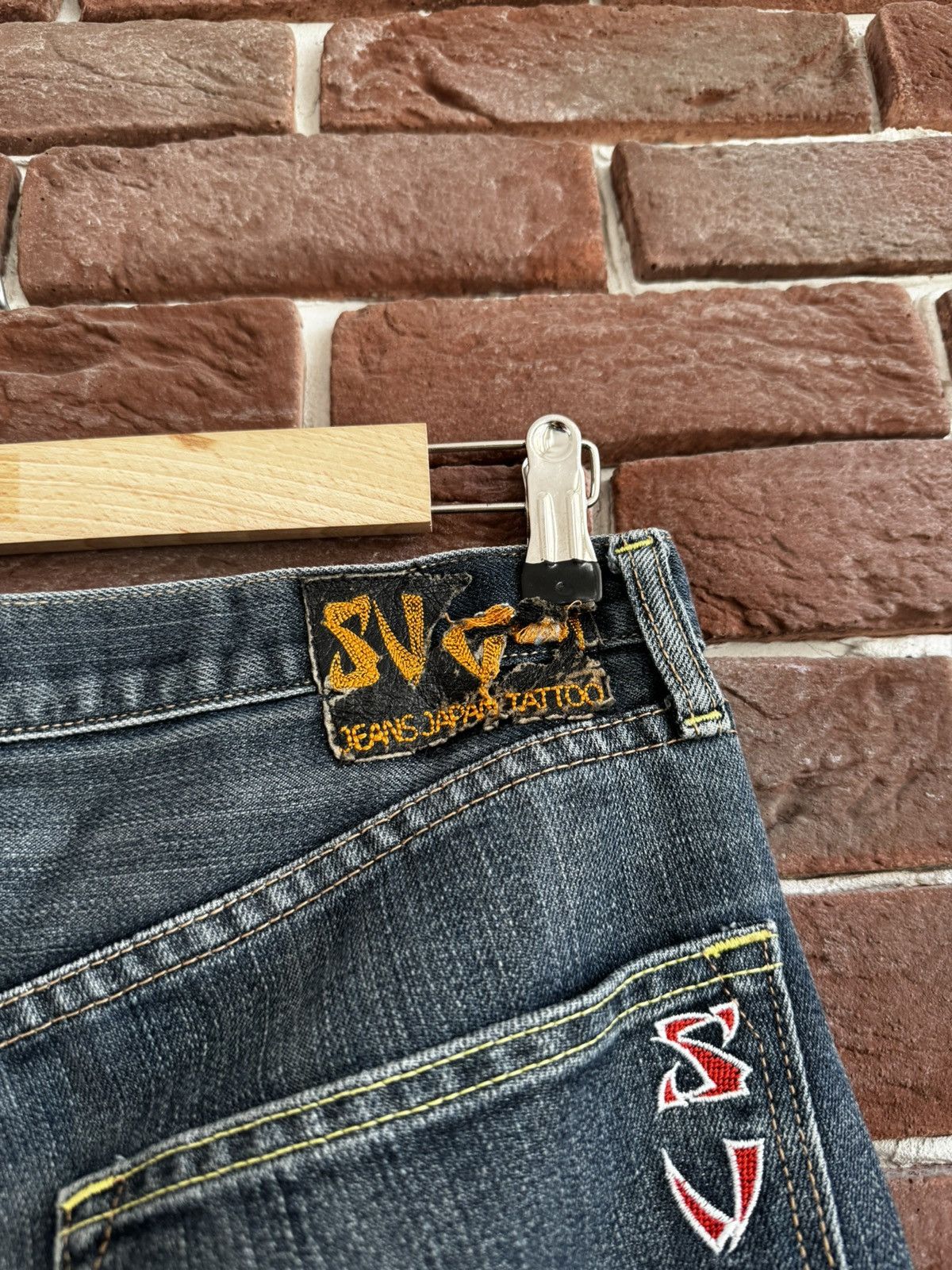 Ed Hardy Rare Vintage Sugoi Tiger Japan Denim Drip Pants Y2K 00s 36 Size US 36 / EU 52 - 9 Thumbnail