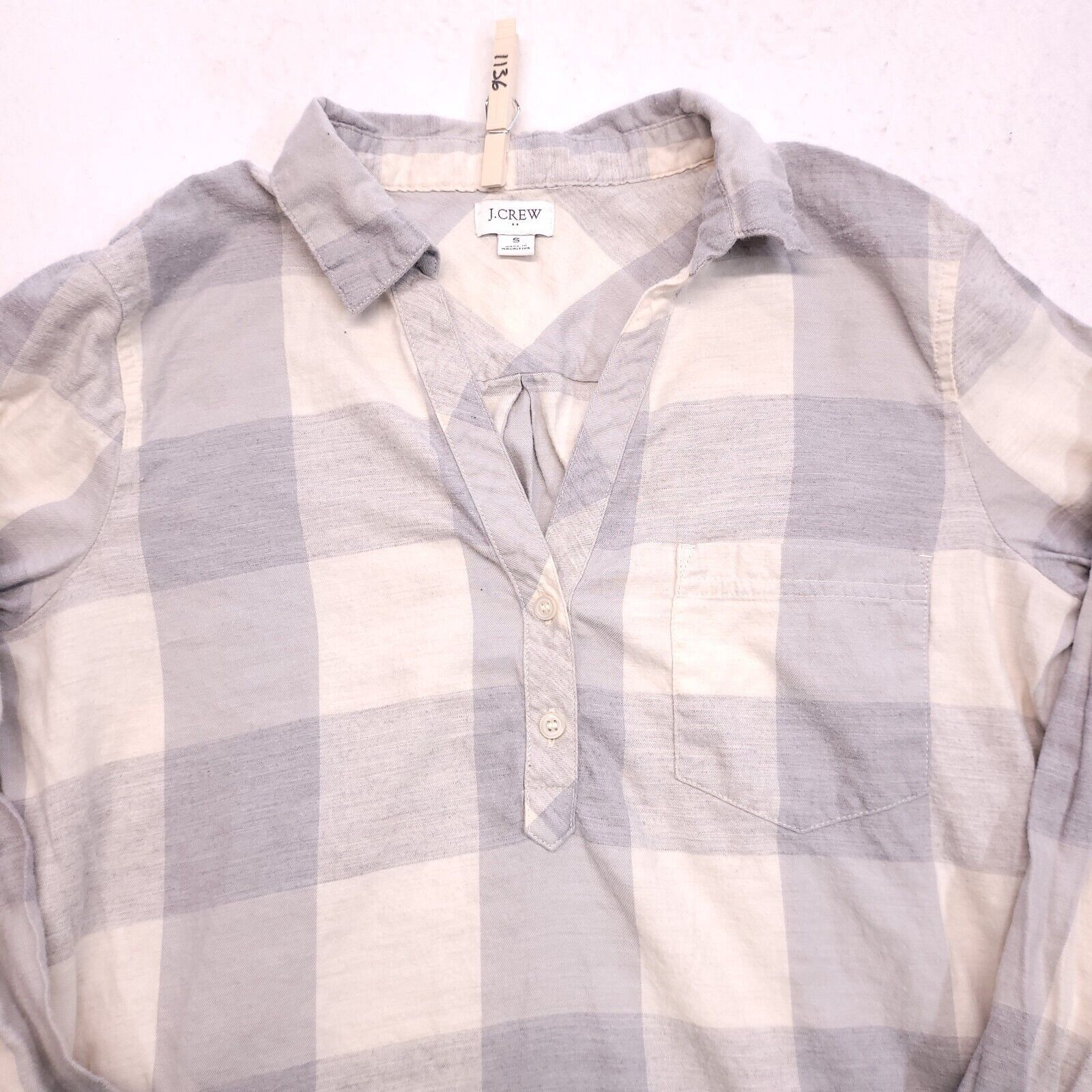J.Crew JCrew Casual Pullover Collared Shirt Women Size S Blue White Size S / US 4 / IT 40 - 1 Thumbnail
