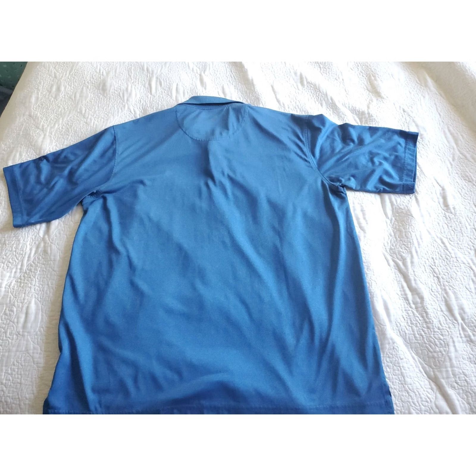 Vintage Bollé Polo Shirt XL Men Short Sleeve Blue 100% Polyester Casual Activewear Travel Workwear Shirt Size US XL / EU 56 / 4 - 3 Thumbnail