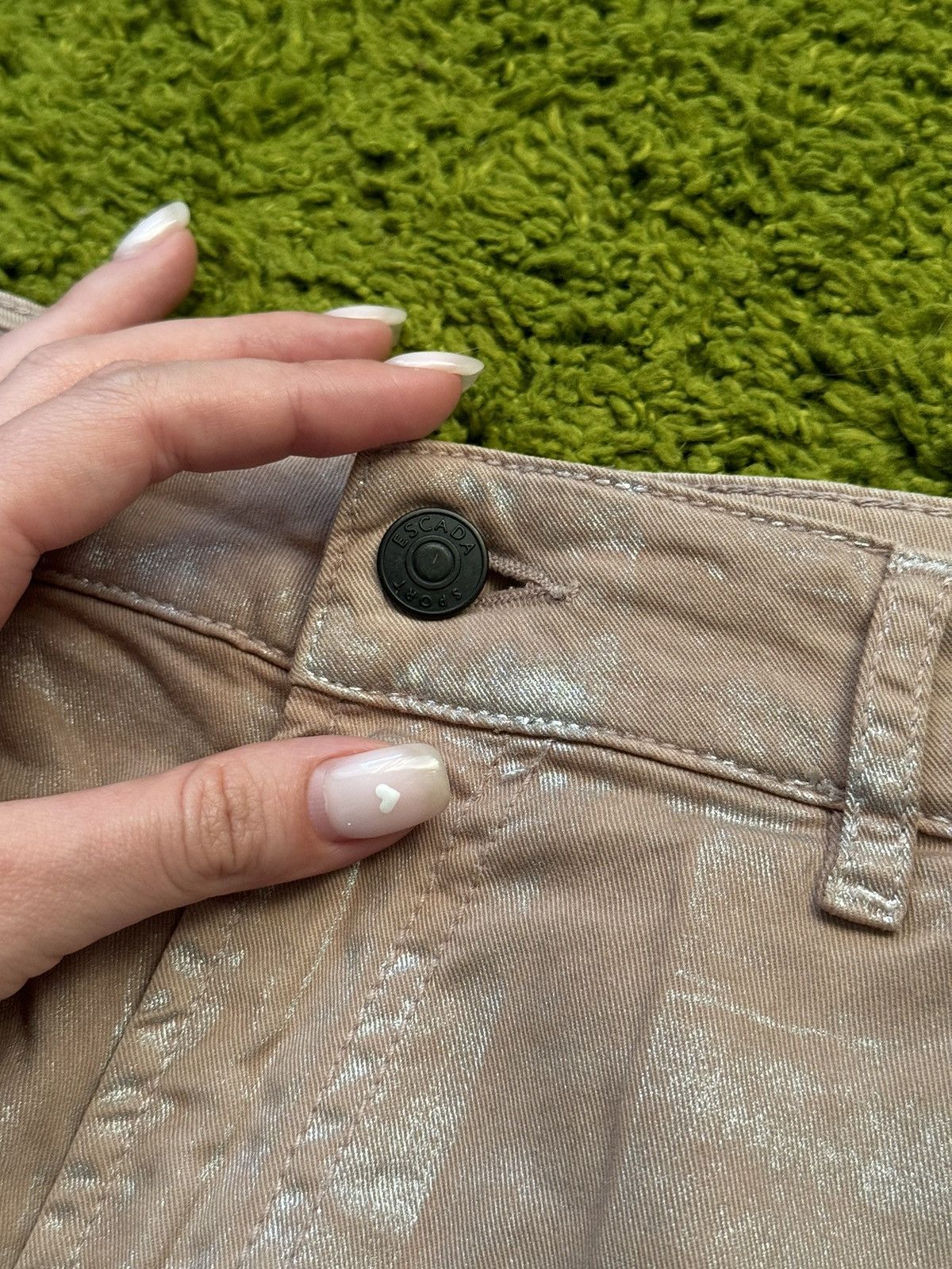 Designer × Escada × Escada Sport Escada luster silver waxed pants Size 26" / US 2 / IT 38 - 5 Thumbnail