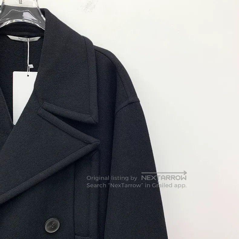 Valentino Valentino Black wool Fangling double-breasted short coat Size S / US 4 / IT 40 - 3 Thumbnail