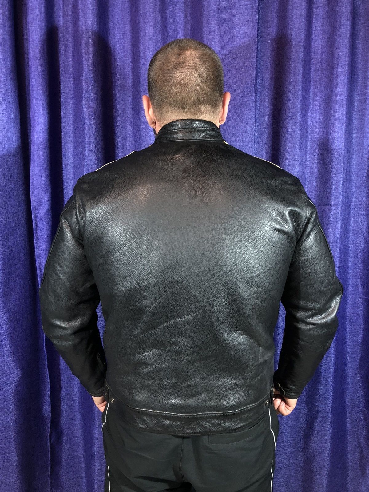 Ferrari × Honda × Yamaha Scott Motorcycle Leather Jacket Racing Size US M / EU 48-50 / 2 - 4 Thumbnail