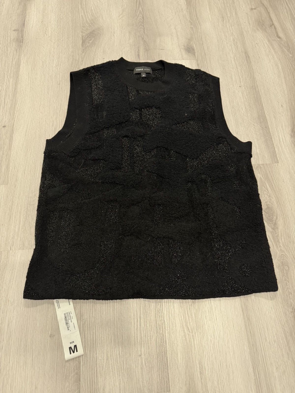 Purple Brand Camo Sweater Vest Black Beauty Camo