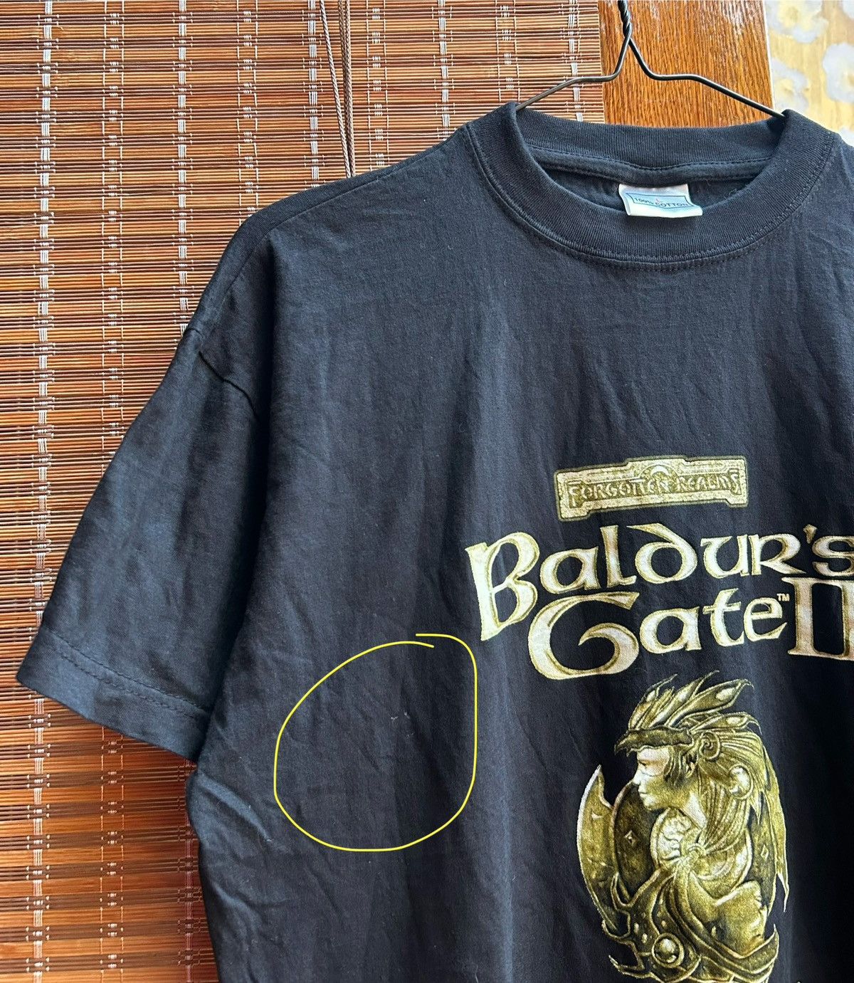 Vintage Vintage 2000’s Baldurs Gate II Shadows Of Amn Promo T-shirt Size US L / EU 52-54 / 3 - 5 Thumbnail