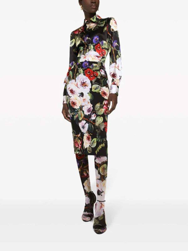 Dolce & Gabbana o1y0925 Floral-Print Shirt in Multicolor Size XS / US 0-2 / IT 36-38 - 2 Thumbnail