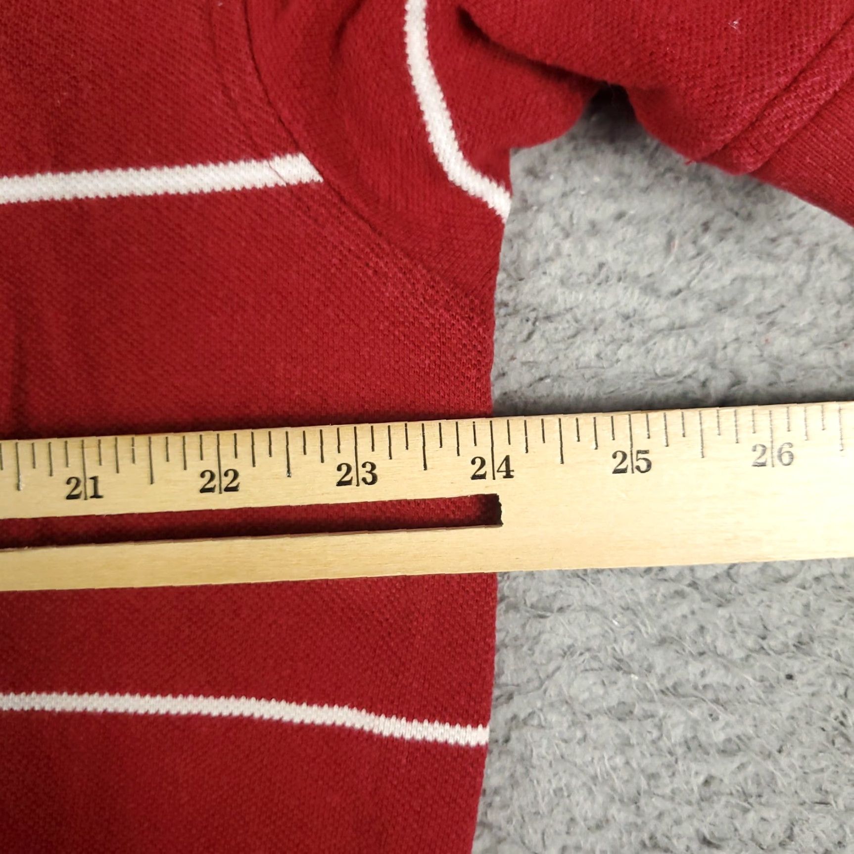 Tommy Hilfiger Tommy Hilfiger Polo Shirt Mens XL Red White Striped Short Sleeve Casual Size US XL / EU 56 / 4 - 6 Thumbnail