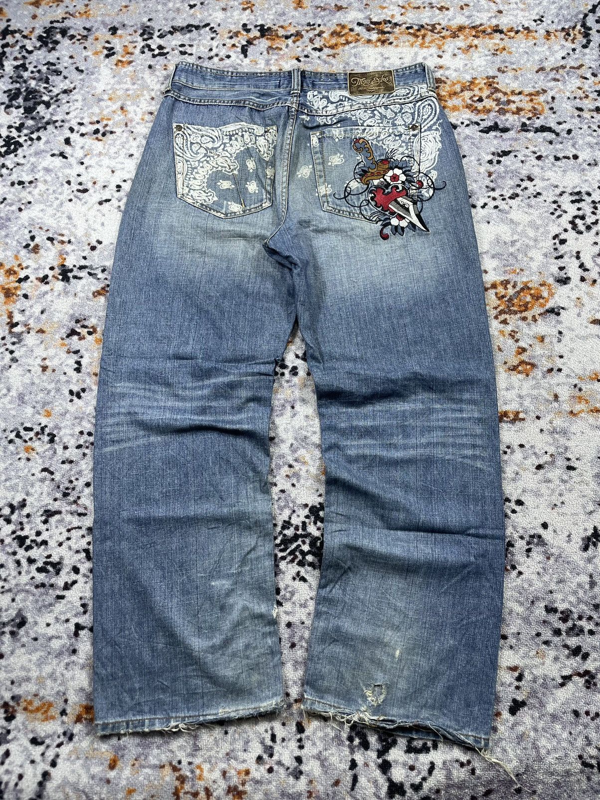 Image of Ecko Unltd x Marc Ecko Distressed Denim Jeans Vintage, Men's (Size 36)