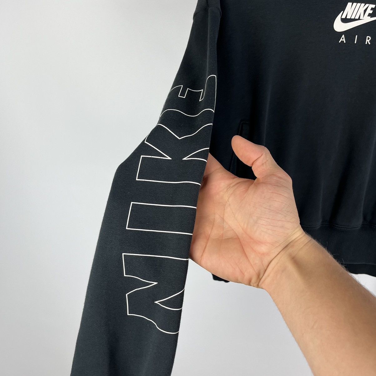Nike Nike Air Swoosh Crop Top Hoodie Logo Y2K Size S / US 4 / IT 40 - 4 Thumbnail